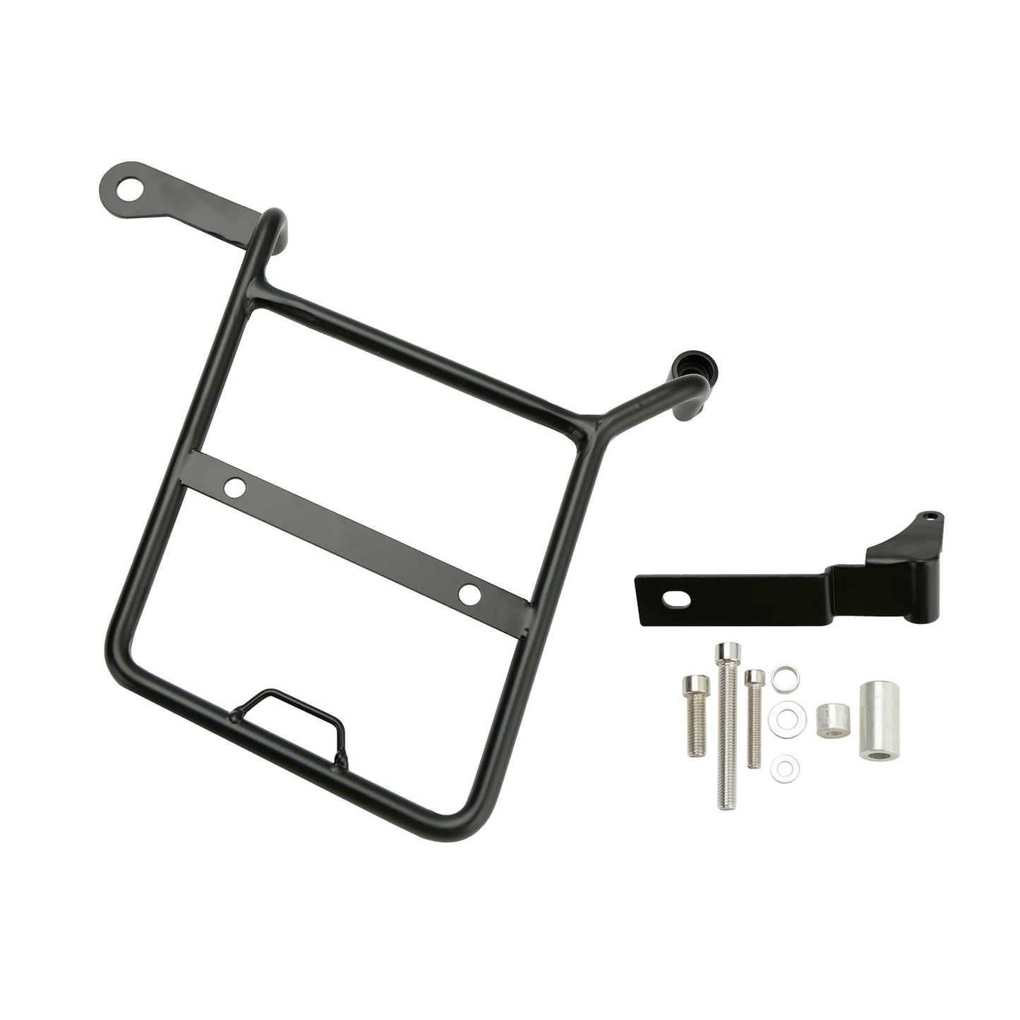 Soporte de montaje para alforja lateral, color negro, compatible con Honda CROSS CUB SUPER CUB, lado derecho.