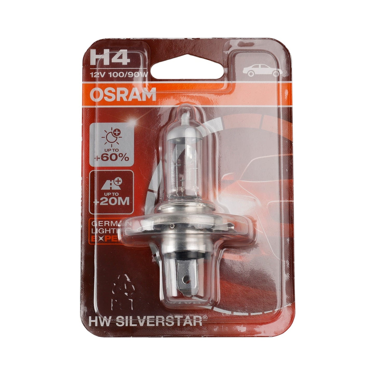 Lampe moto OSRAM Silverstar H4 P43T 12 V 100/90 W 62204HWSVS
