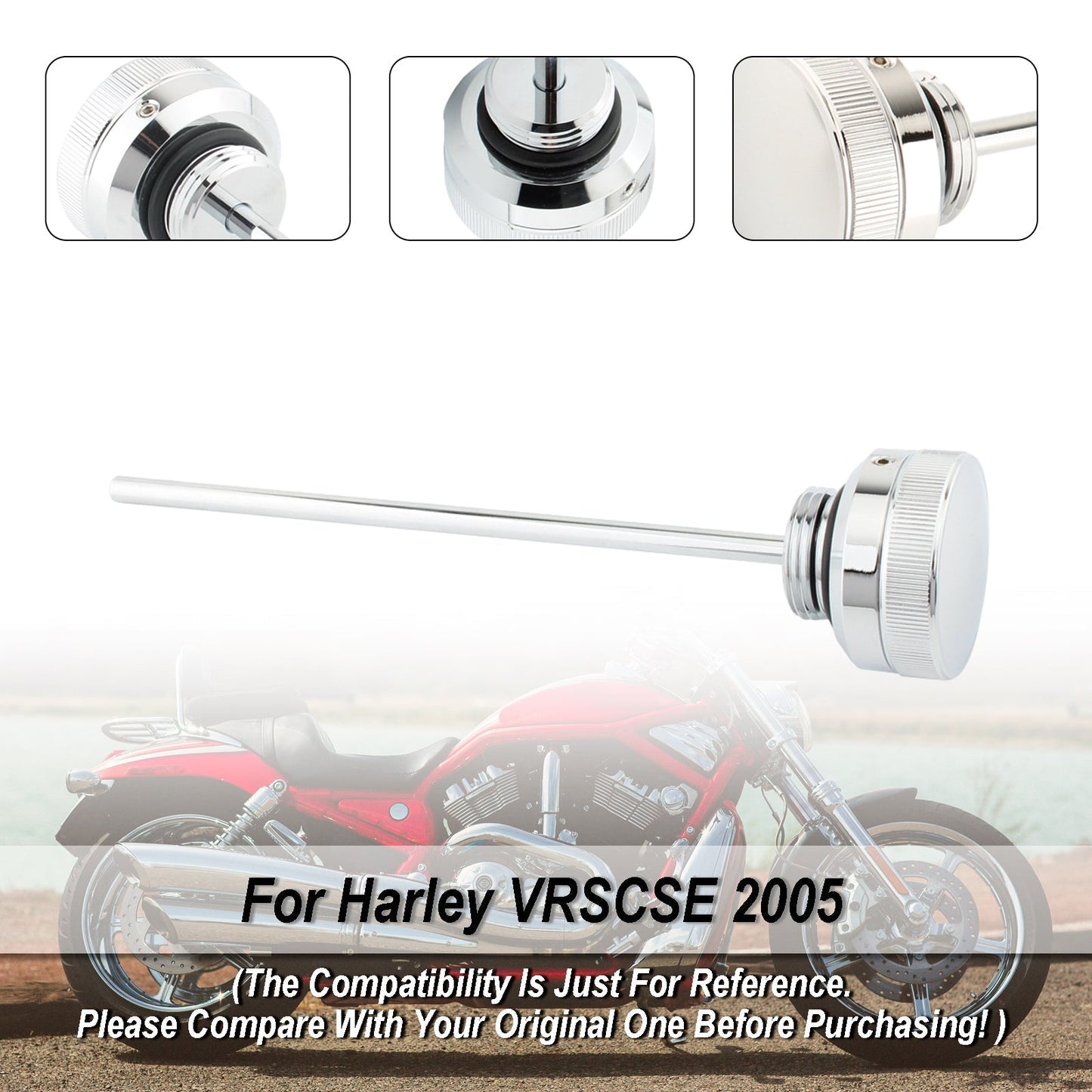 Bouchon de réservoir de jauge d'huile pour Harley VRsca Vrscb Vrscd Vrscse Vrscaw