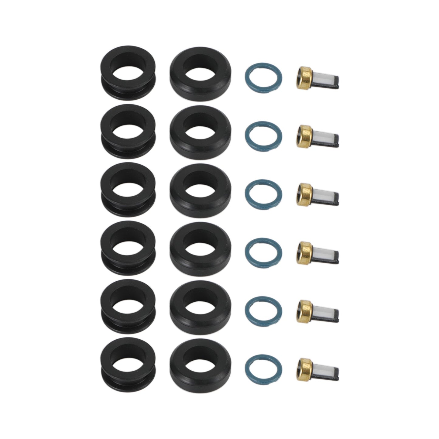 Mitsubishi 3000GT 1991-1999 6PCS Fuel Injectors Seal O-Ring Kit 18-10066 INP-014 MD164888