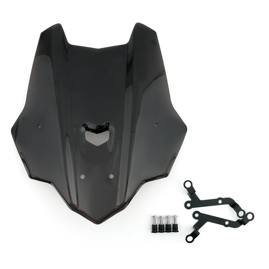 Windshield Windscreen + Bracket Double Bubble For Yamaha MT10 FZ10 16-18