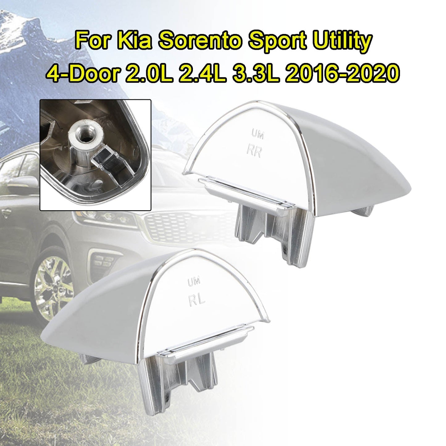 Couvercle de poignée arrière gauche et droite pour Kia Sorento 2016-2020 83662C5010 83652C5010