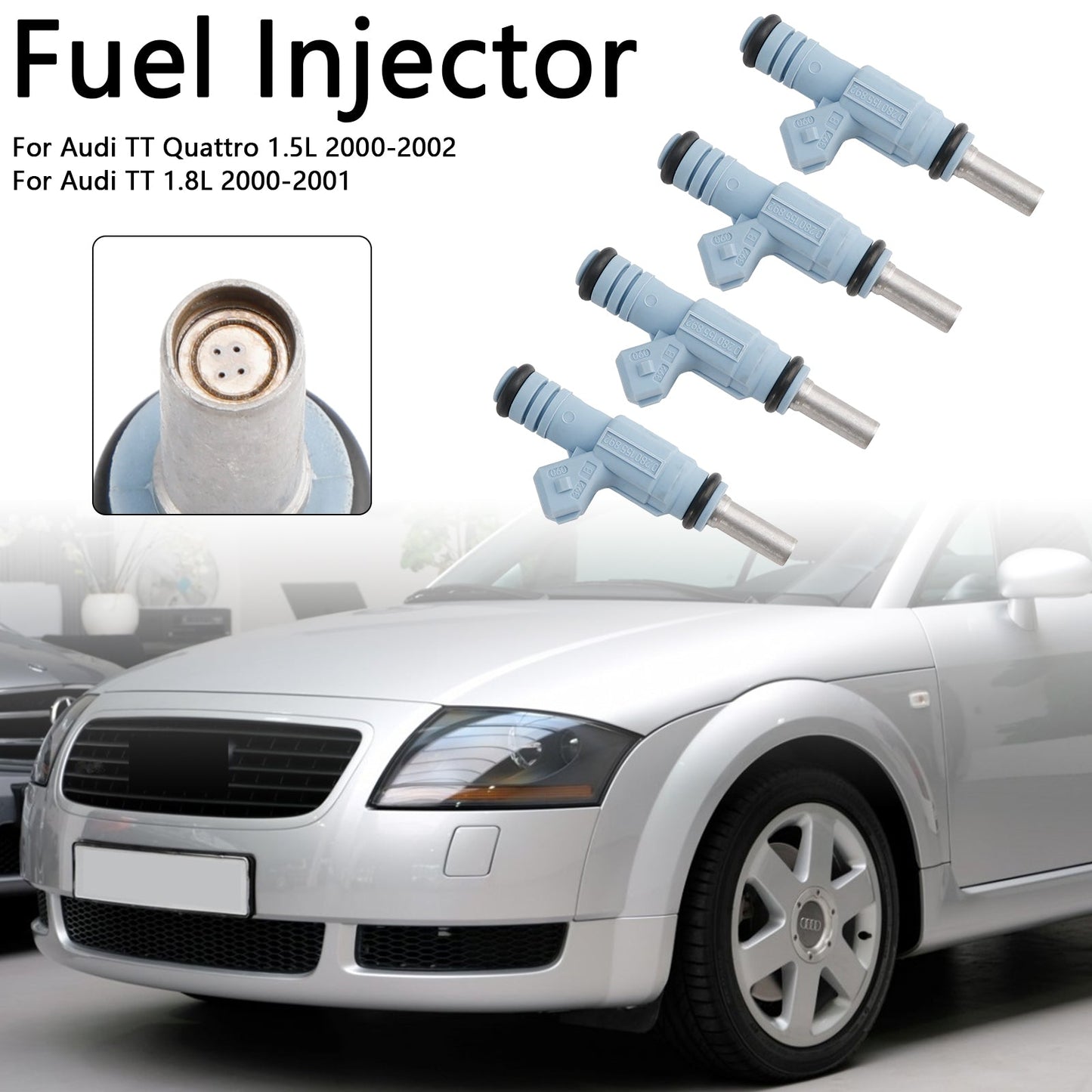 2000-2002 Audi TT Quattro 4Pcs Fuel Injector 0280155892 0280155893