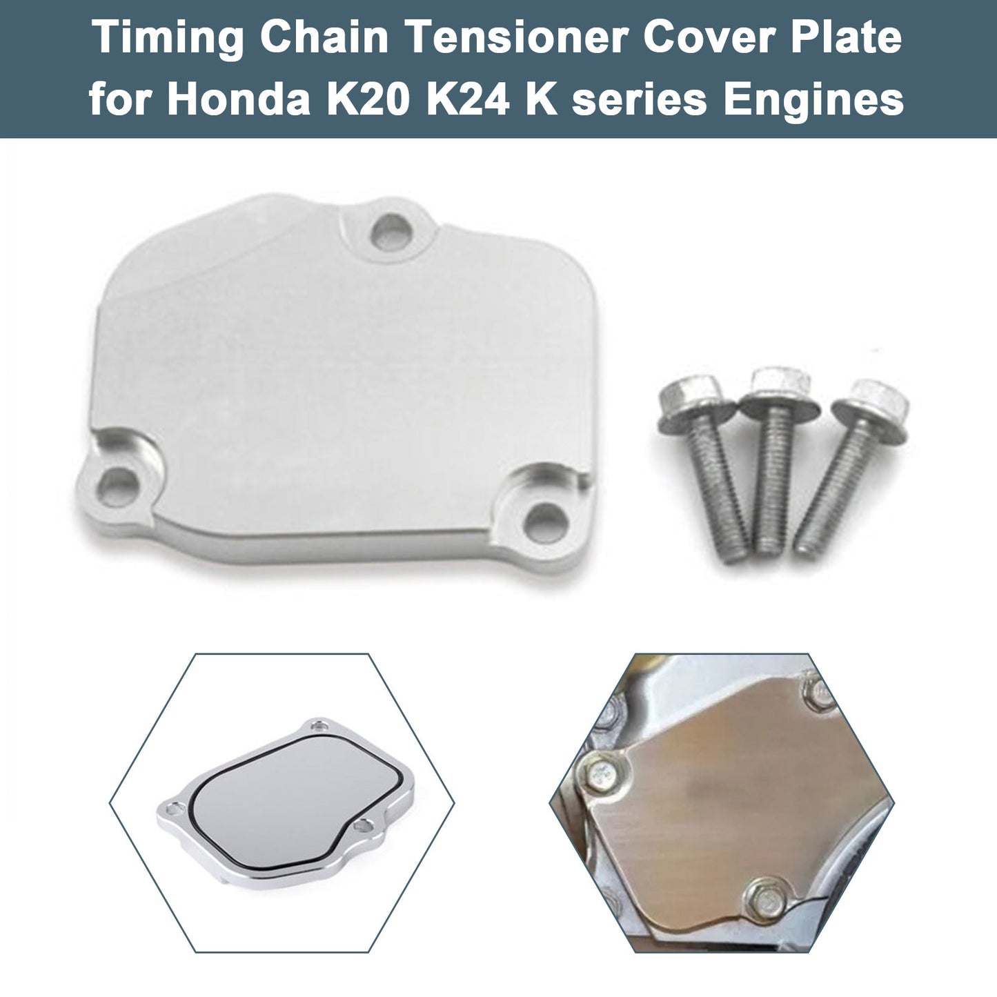Plaque de protection du tendeur de chaîne de distribution pour moteurs Honda K20 K24 série K