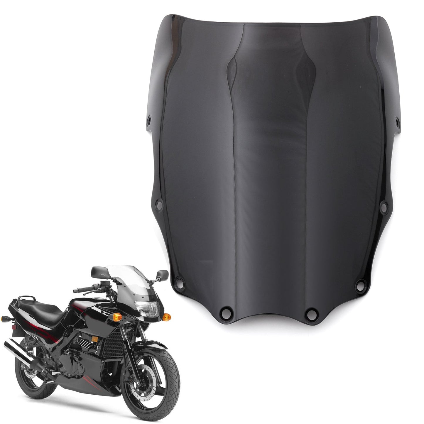 Pare-brise en plastique ABS 8 couleurs pour Kawasaki EX500 Ninja 500R 1987-2009