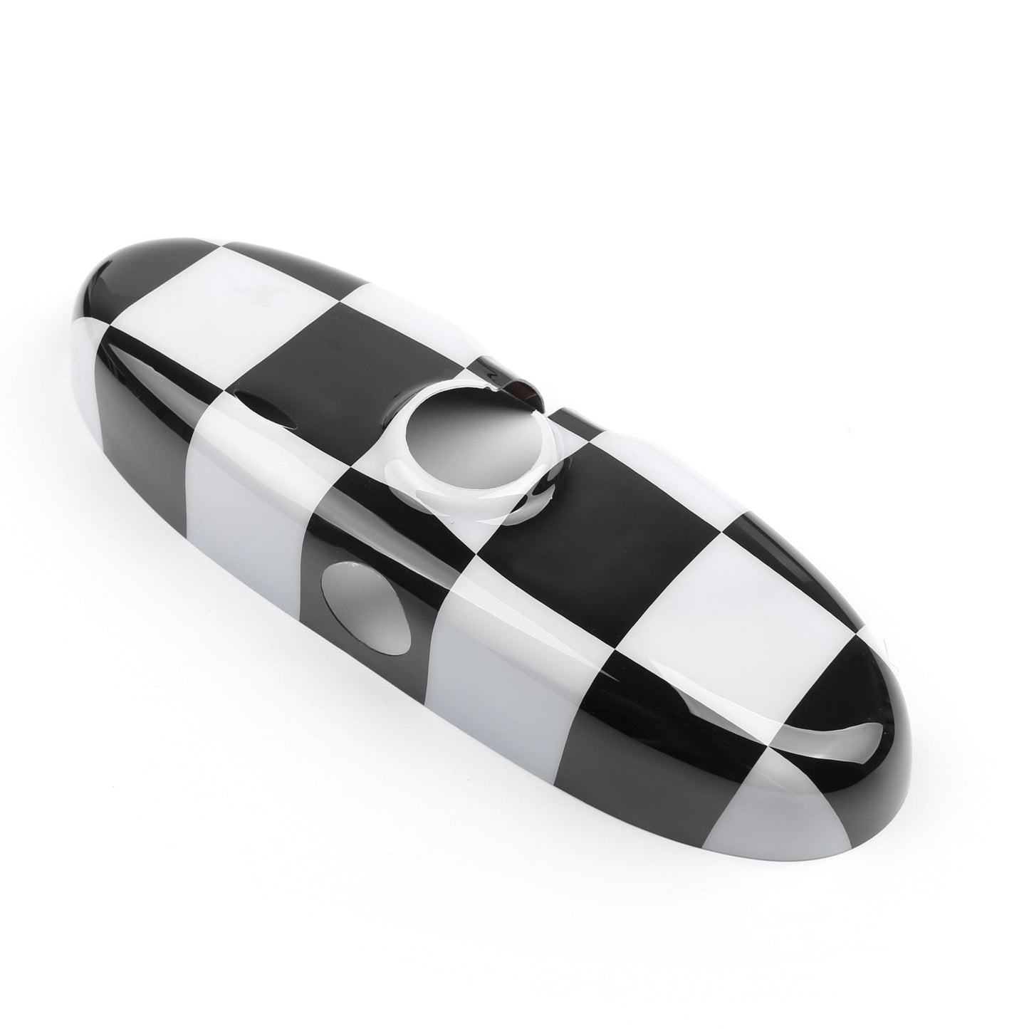 Coque de rétroviseur à carreaux noirs pour BMW MINI Cooper R55 R56