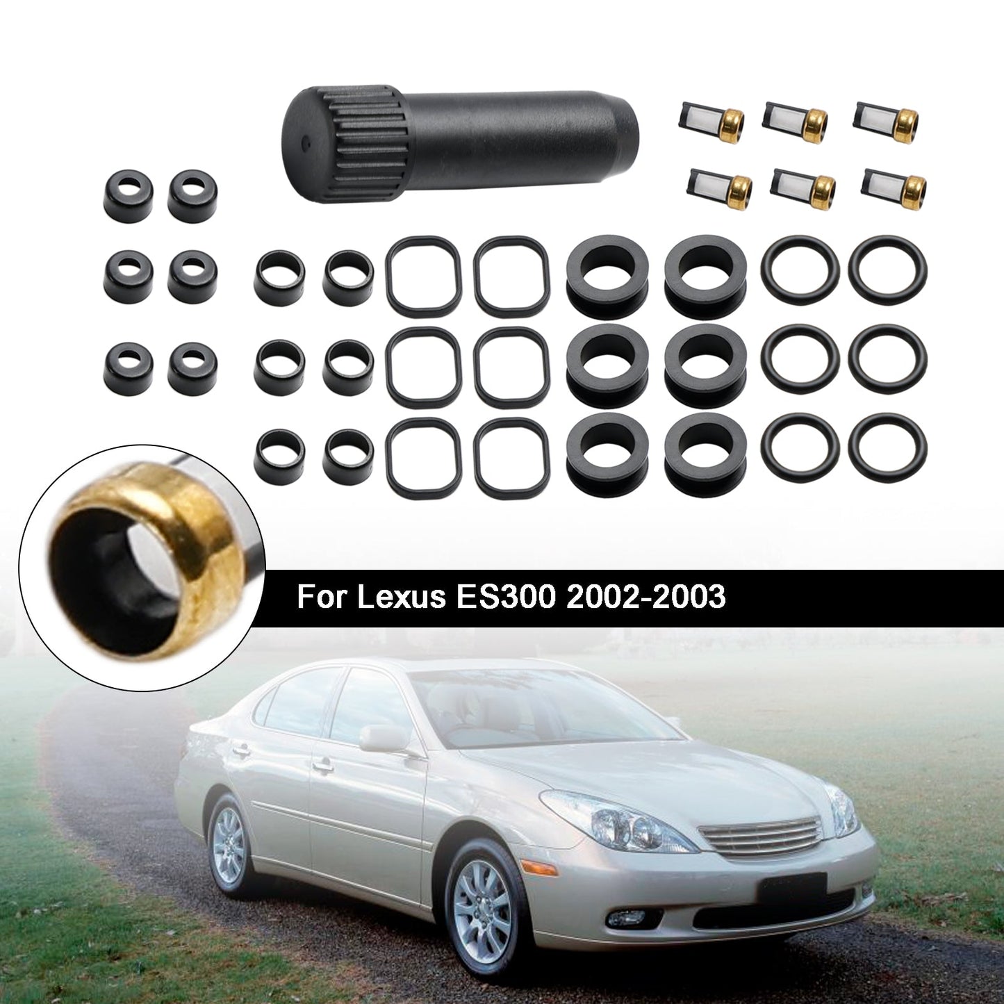 Kit de joint de réparation d'injecteur de carburant pour Lexus ES330 RX330 Toyota Sienna 2004-2006 23250-20030 FJ644