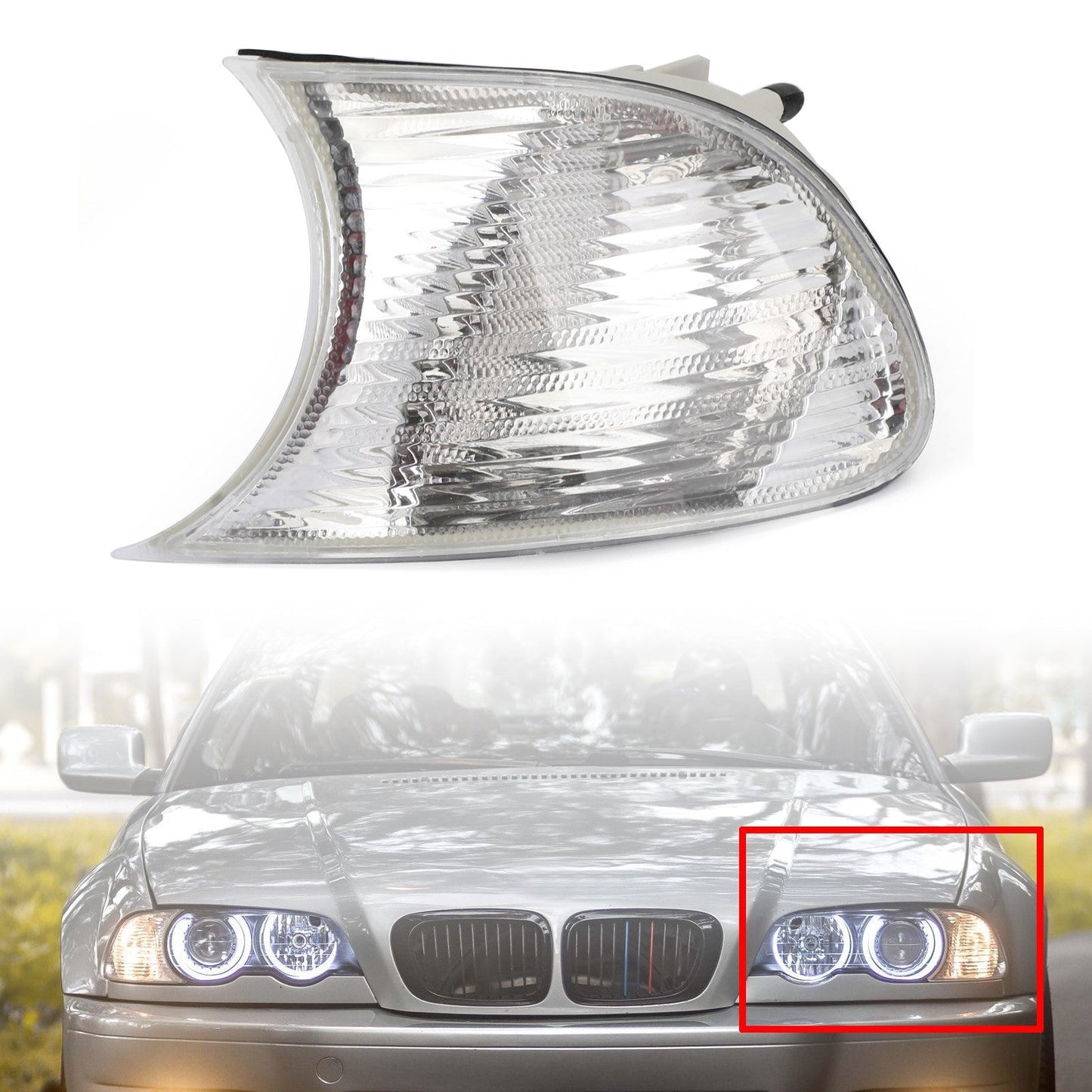 Paire de clignotants d'angle gauche et droit pour BMW 330Ci E46 2 portes 2001-2006 63126904307