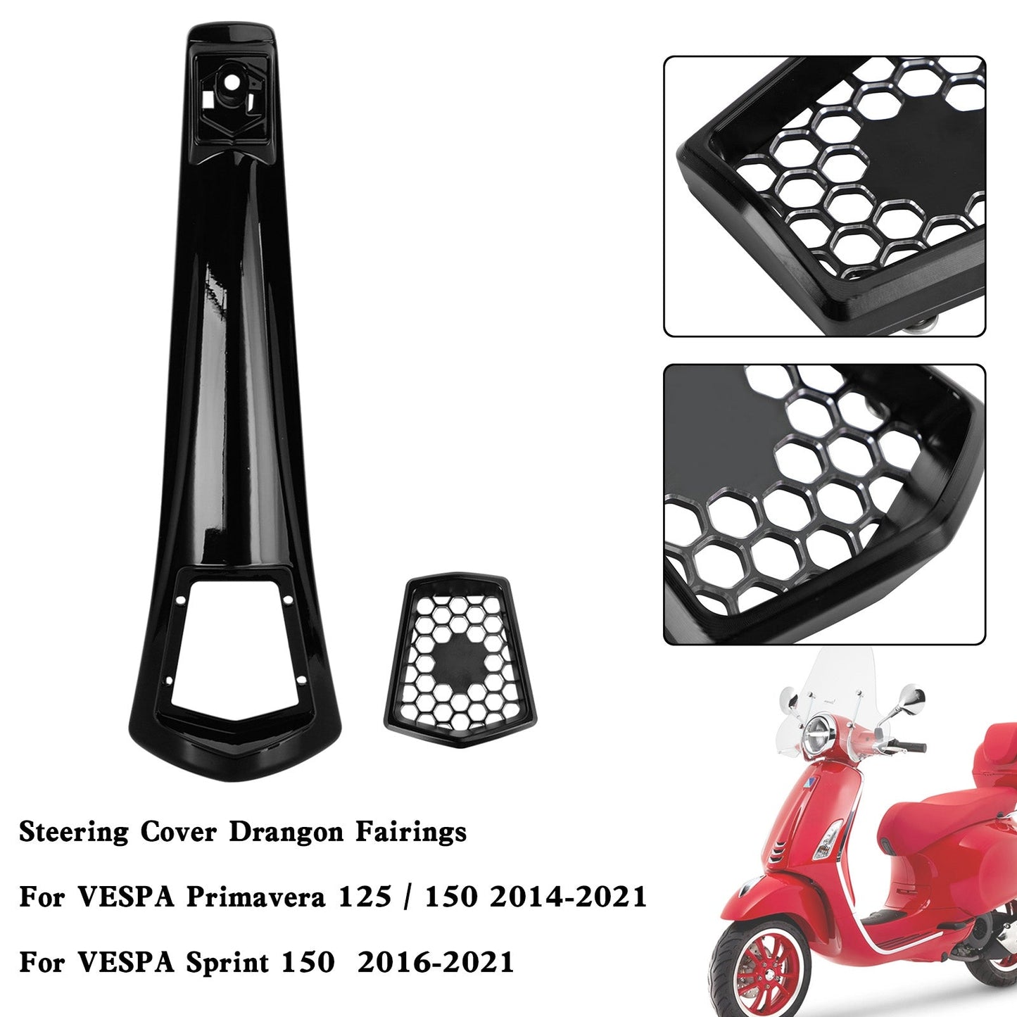Carénage de couvercle de klaxon de direction pour VESPA Sprint Primavera 125/150 2014-2021