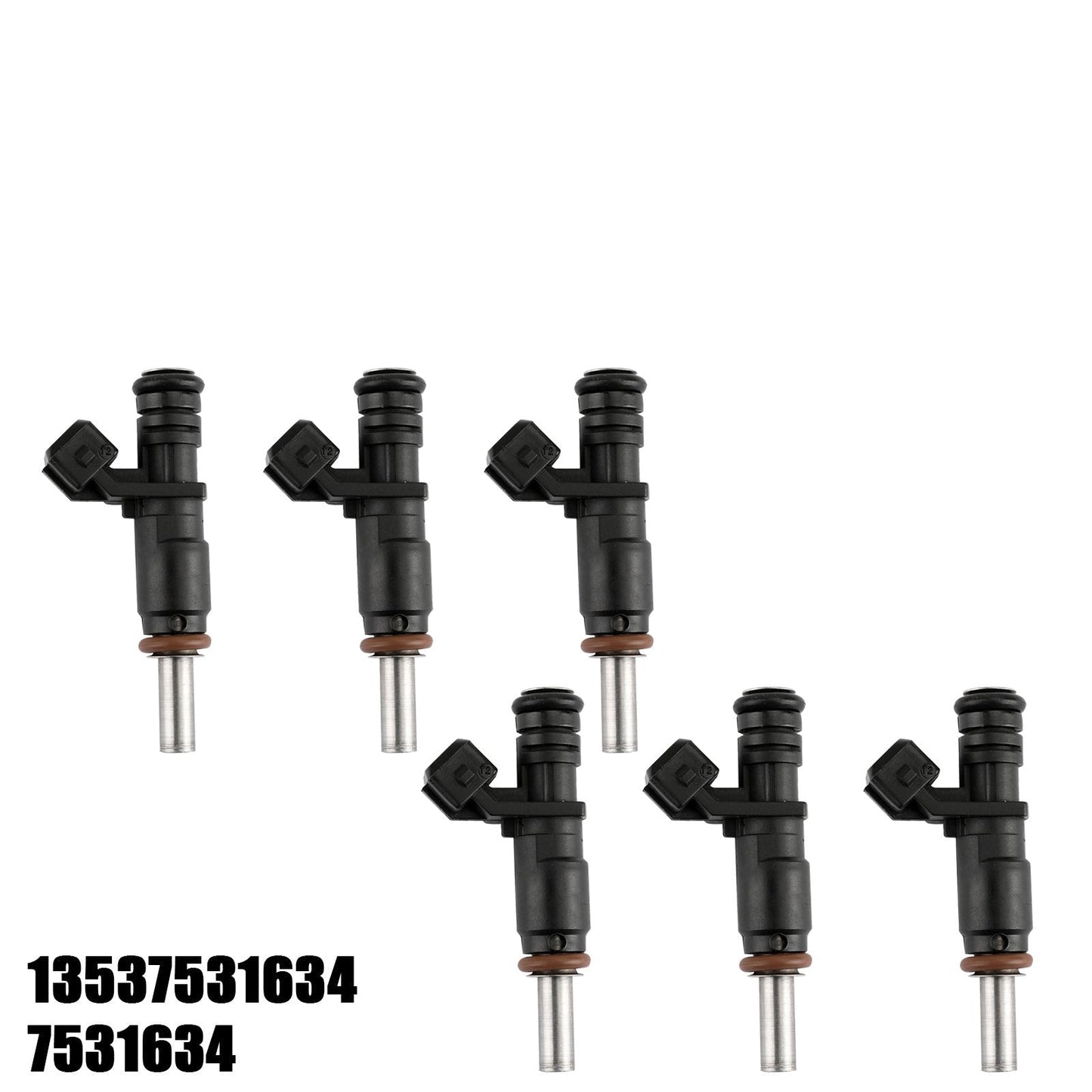 2007-2010 BMW X5 6PCS Fuel Injectors 7531634 13537531634 1353753163