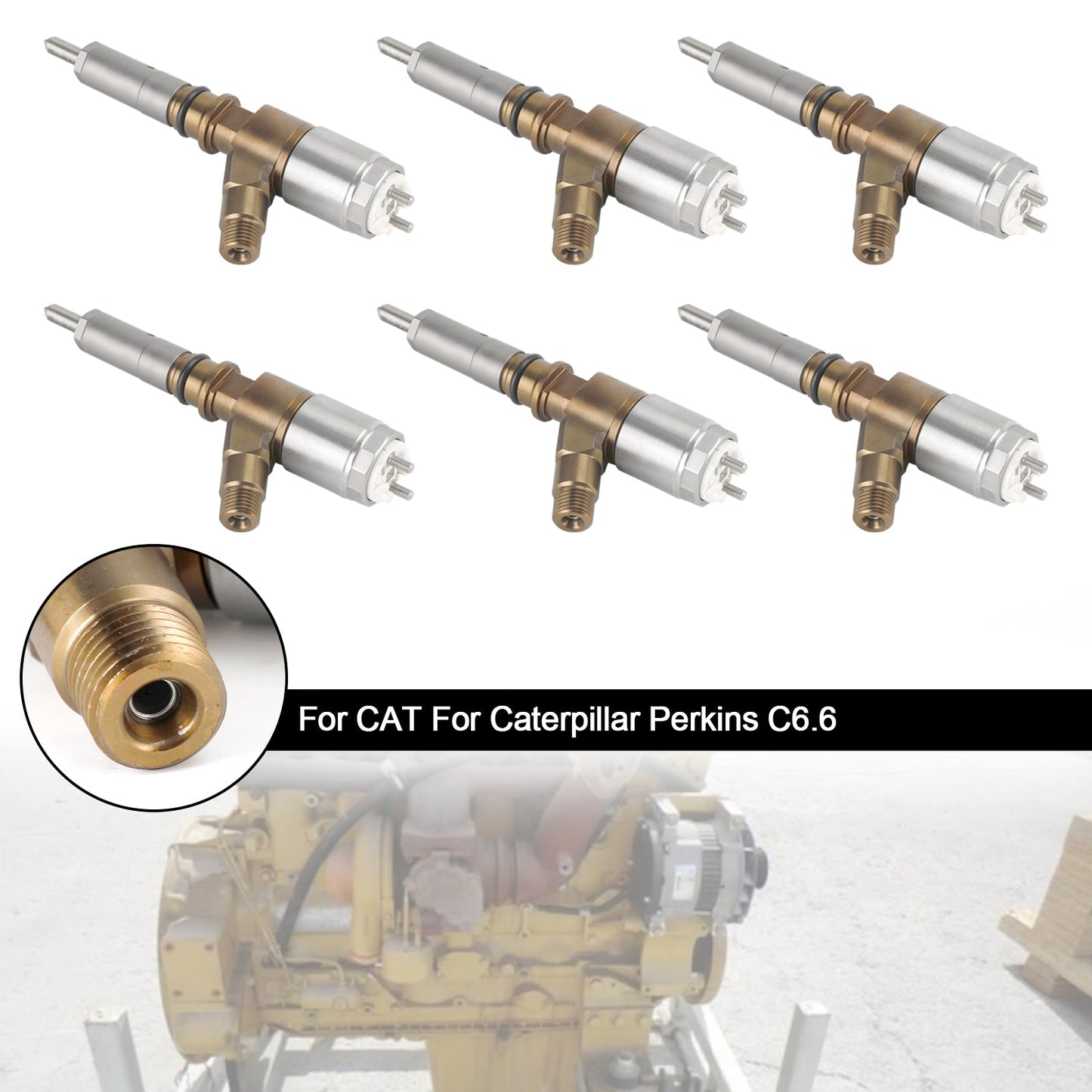 Inyectores de combustible Caterpillar Perkins C6.6 (6 piezas) 2645A747 320-0680