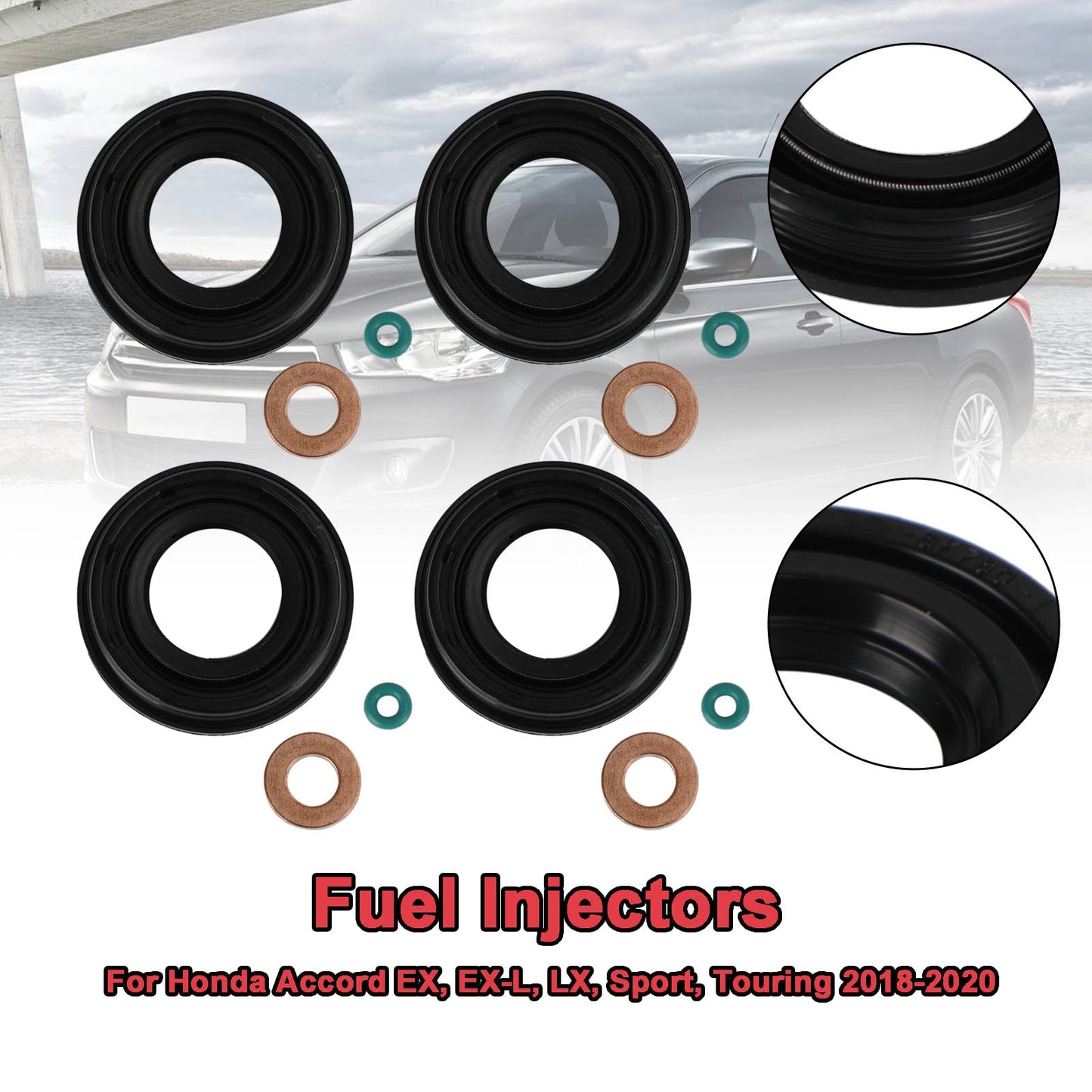 4PCS 1372494 71794621 Joints d'injecteur pour Ford Transit MK3 MK6 MK7 2.0 2.2 2.4 TDCI TDDI