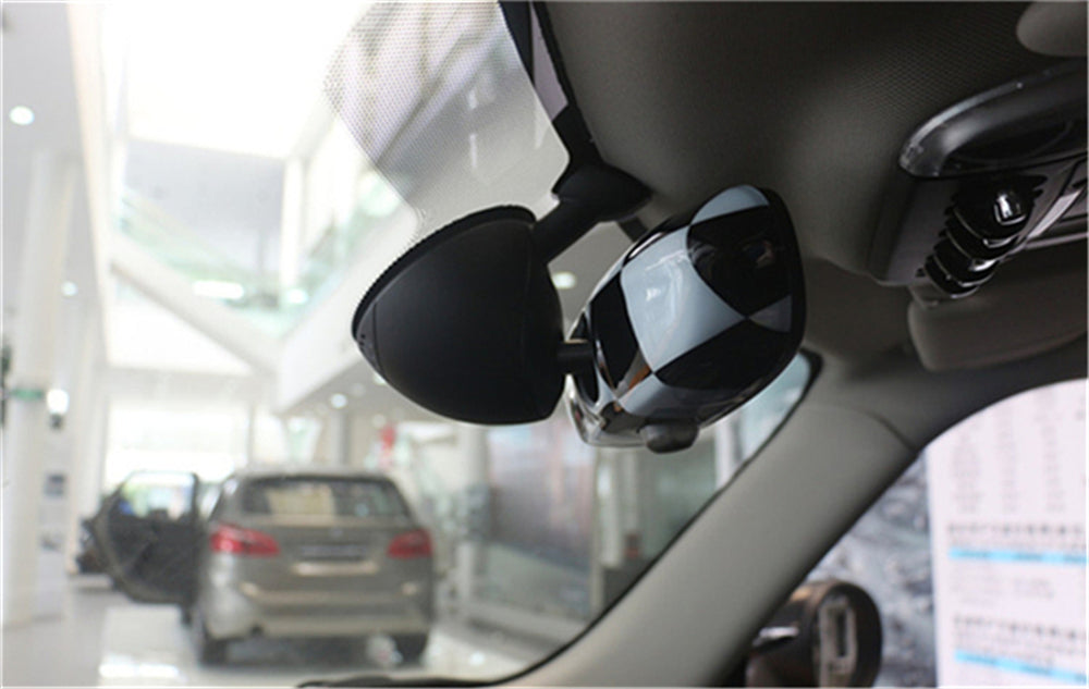 Coque de rétroviseur à carreaux noirs pour BMW MINI Cooper R55 R56