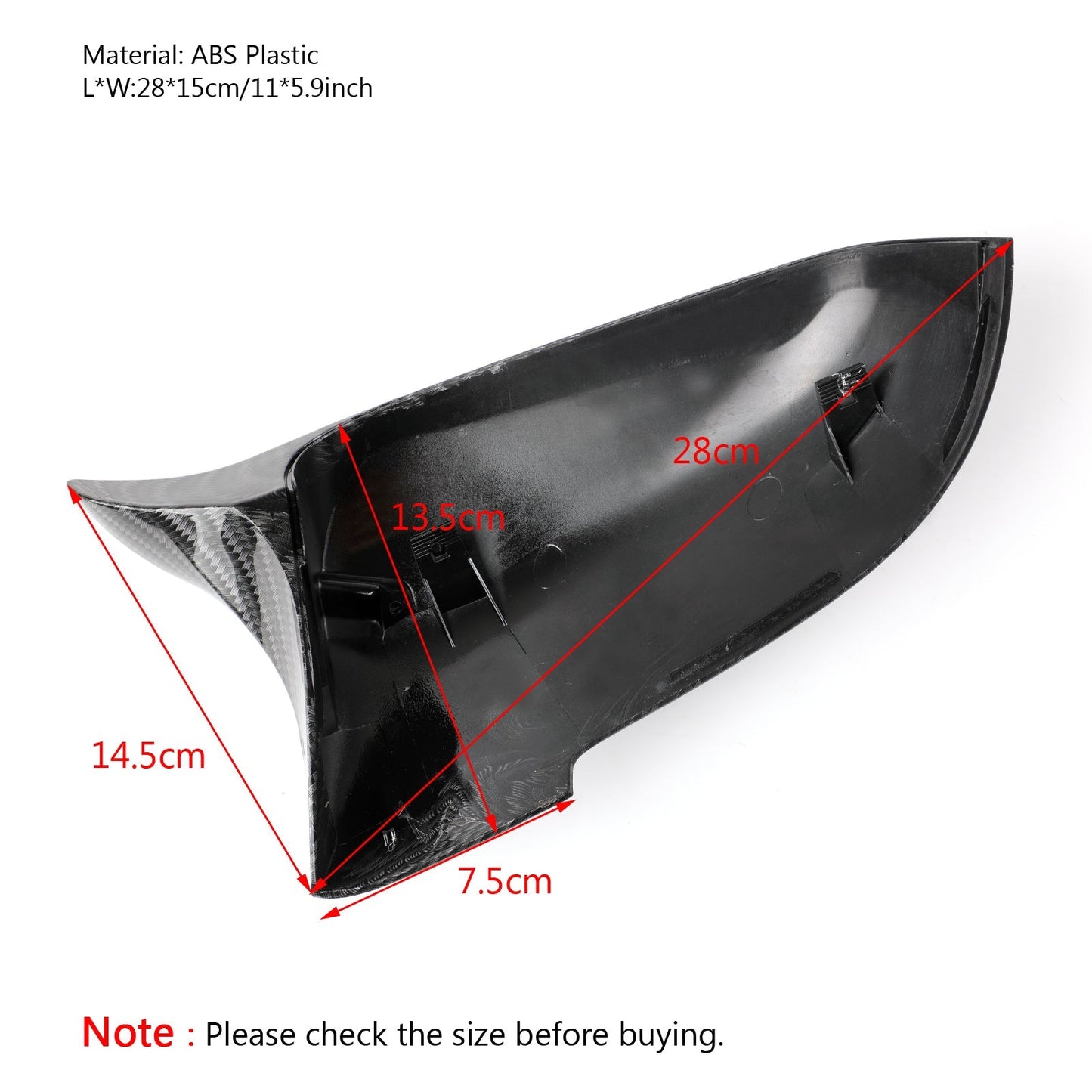Pair Carbon Fiber Side Rear View Mirror Cover Caps For For BMW F10 F18 2014-2016