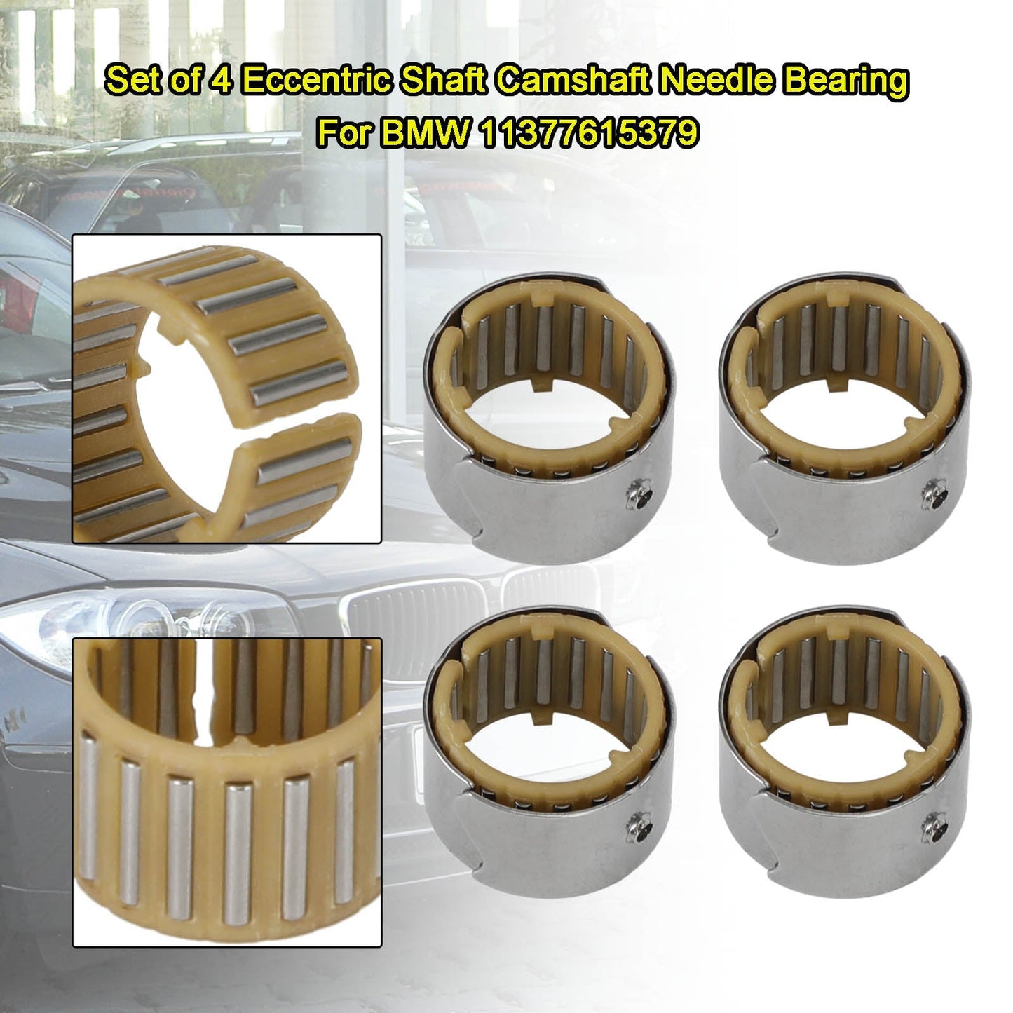 4PCS 11377615379 Eccentric Shaft Camshaft Needle Bearing for For BMW