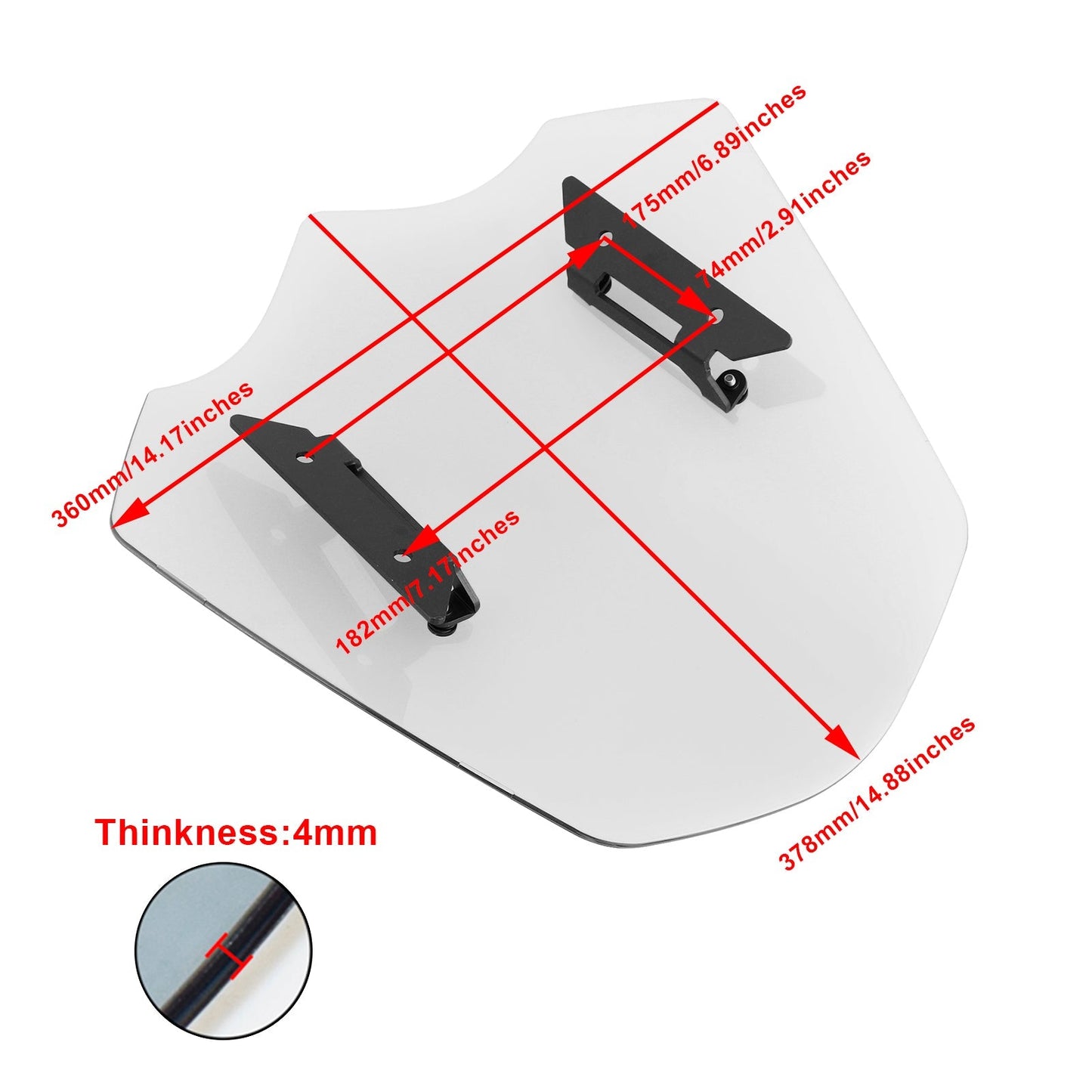Pare-brise pour Trirumph Rocket 3 3R GT 2020-2022