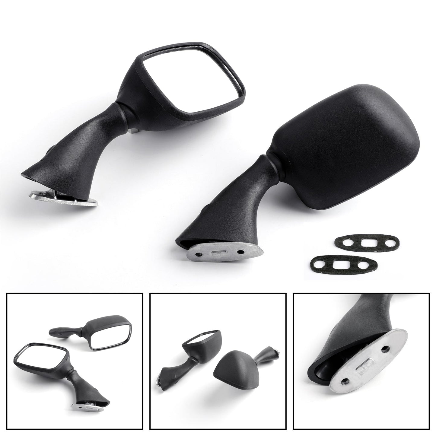 Espejos retrovisores para Suzuki GSXR 600 750 1000 2001-2002 HAYABUSA GSXR 1300 99-10 Negro