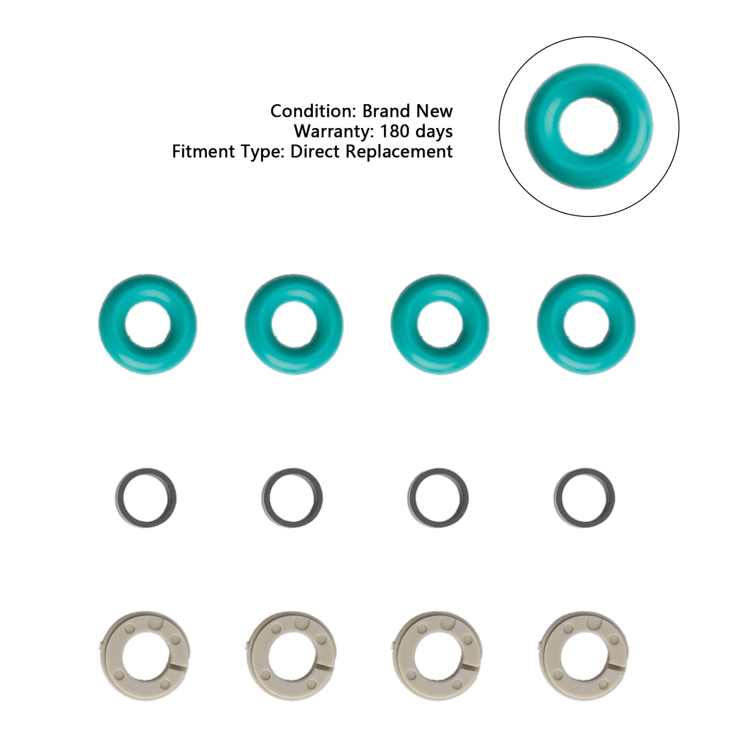 Skoda Fabia Kodiaq III Octavia Rapid Superb III Yeti 4Pcs Fuel Injector Service Kit O-Ring 0261500354 04E906036E