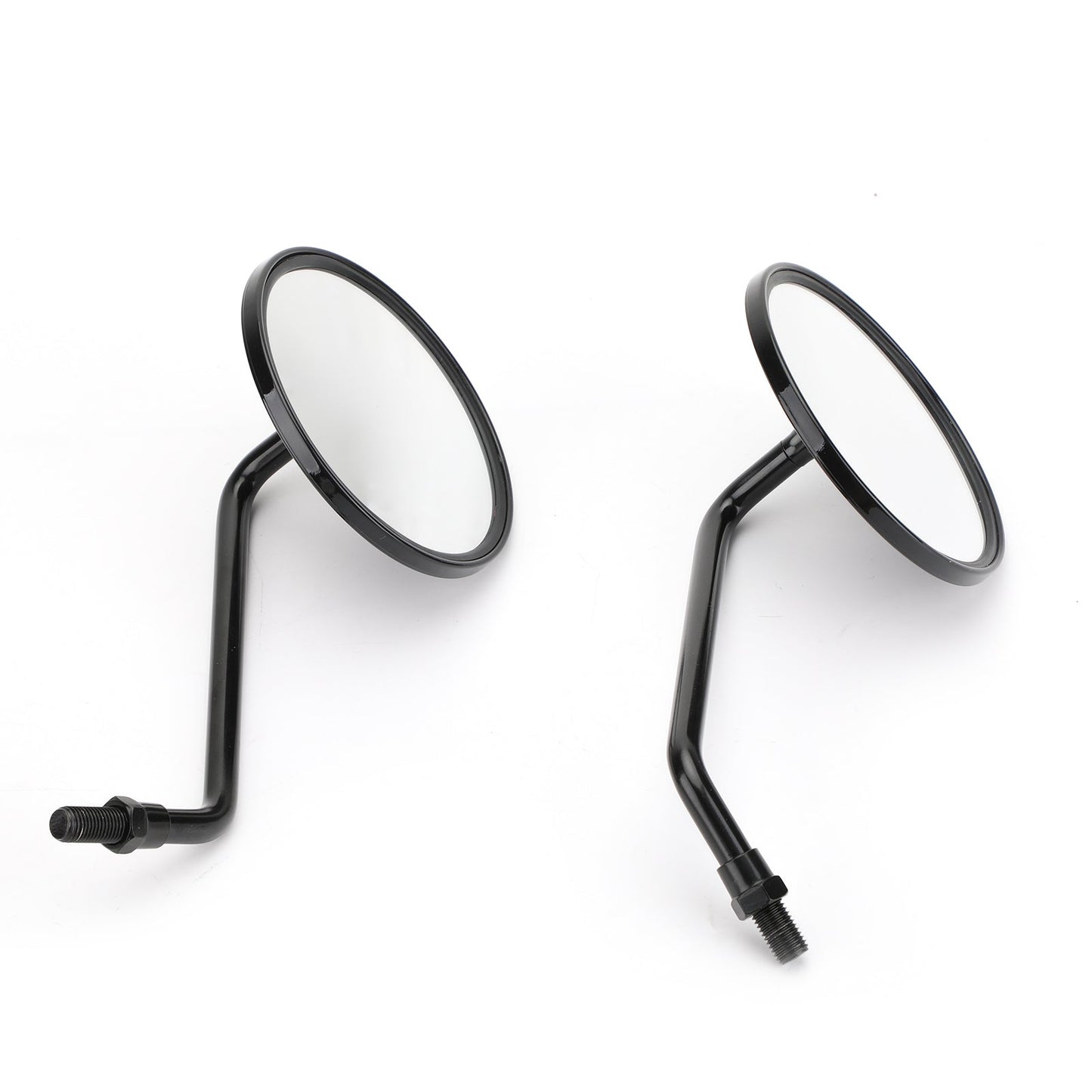 Paire de rétroviseurs ronds noirs réglables pour moto, 10 mm, pour scooter