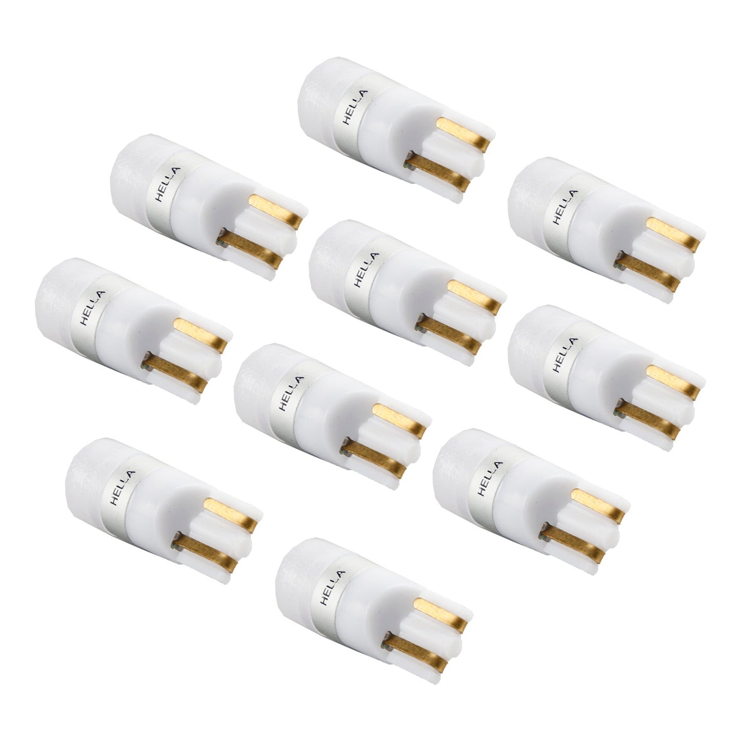 Lot de 10 ampoules LED rétrofit HELLA 158 W LED/T10 W5W 12 V 1 W W2.1X9.5D 6 000 K