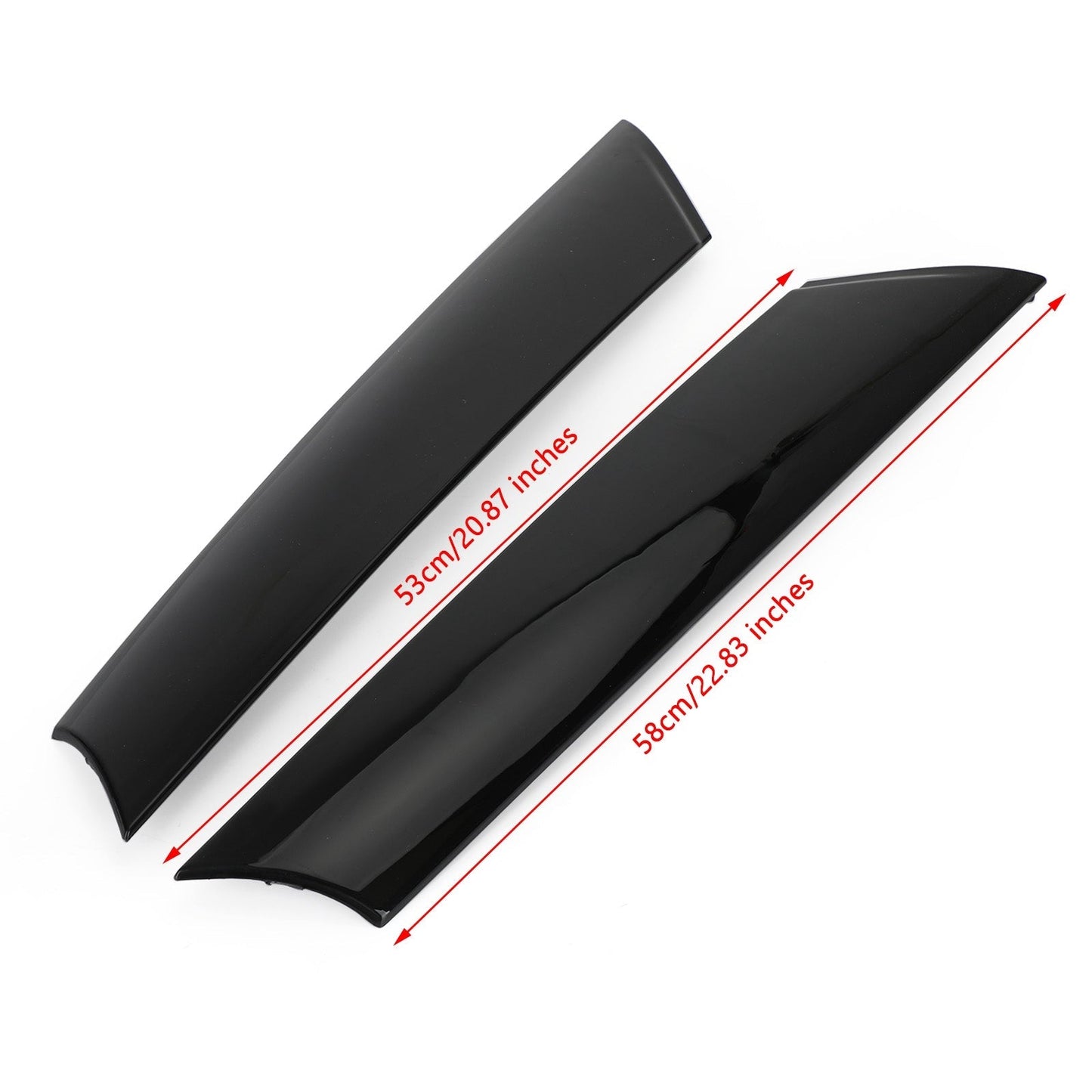 2 molduras negras para postes de parabrisas delanteros Mini R55 R56 51137272583/84