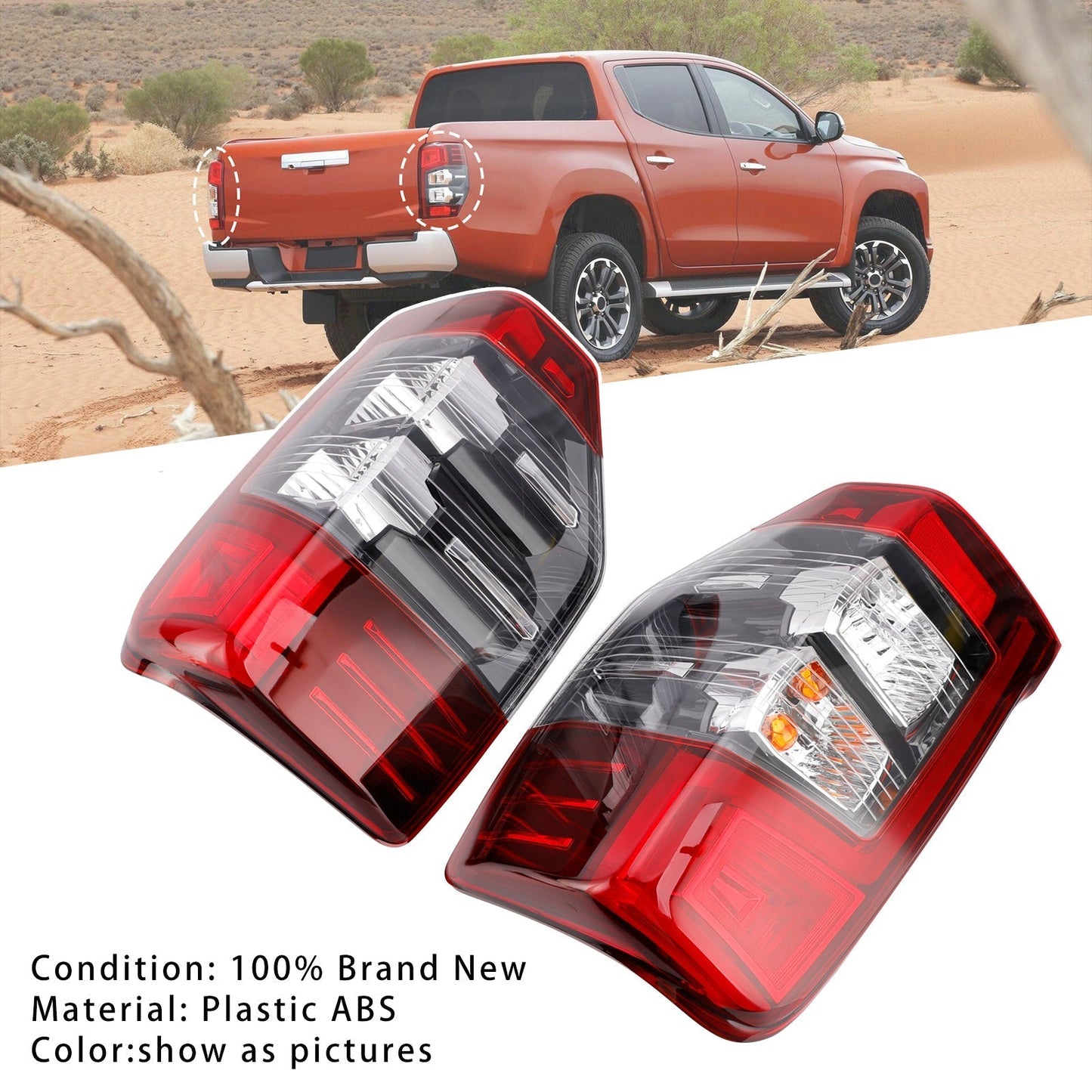 Paire de feux arrière à LED pour Mitsubishi Triton L200 2019-2023