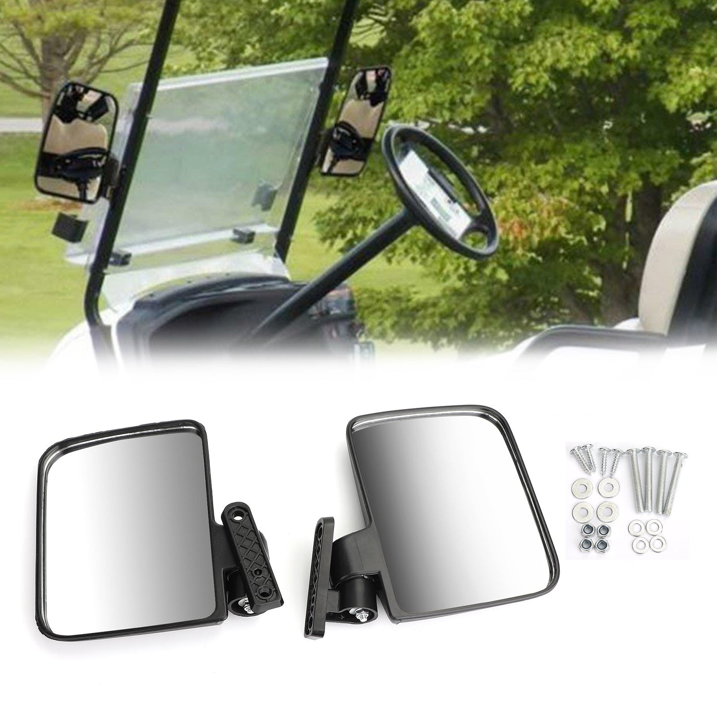 1 paire de rétroviseurs latéraux Club Car EZ-GO pour voiturette de golf Yamaha