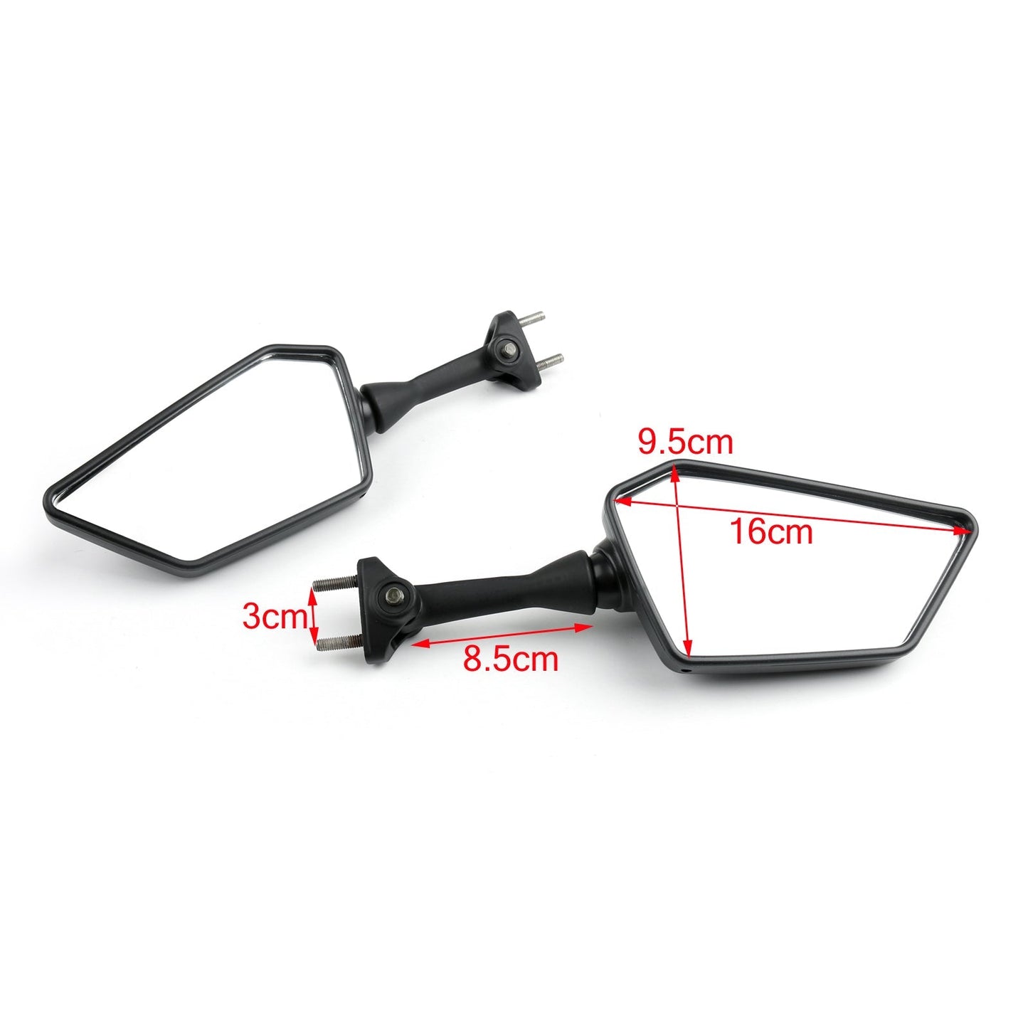 Rétroviseurs gauche/droit noirs pour Kawasaki Ninja 250R EX250 2008-2013
