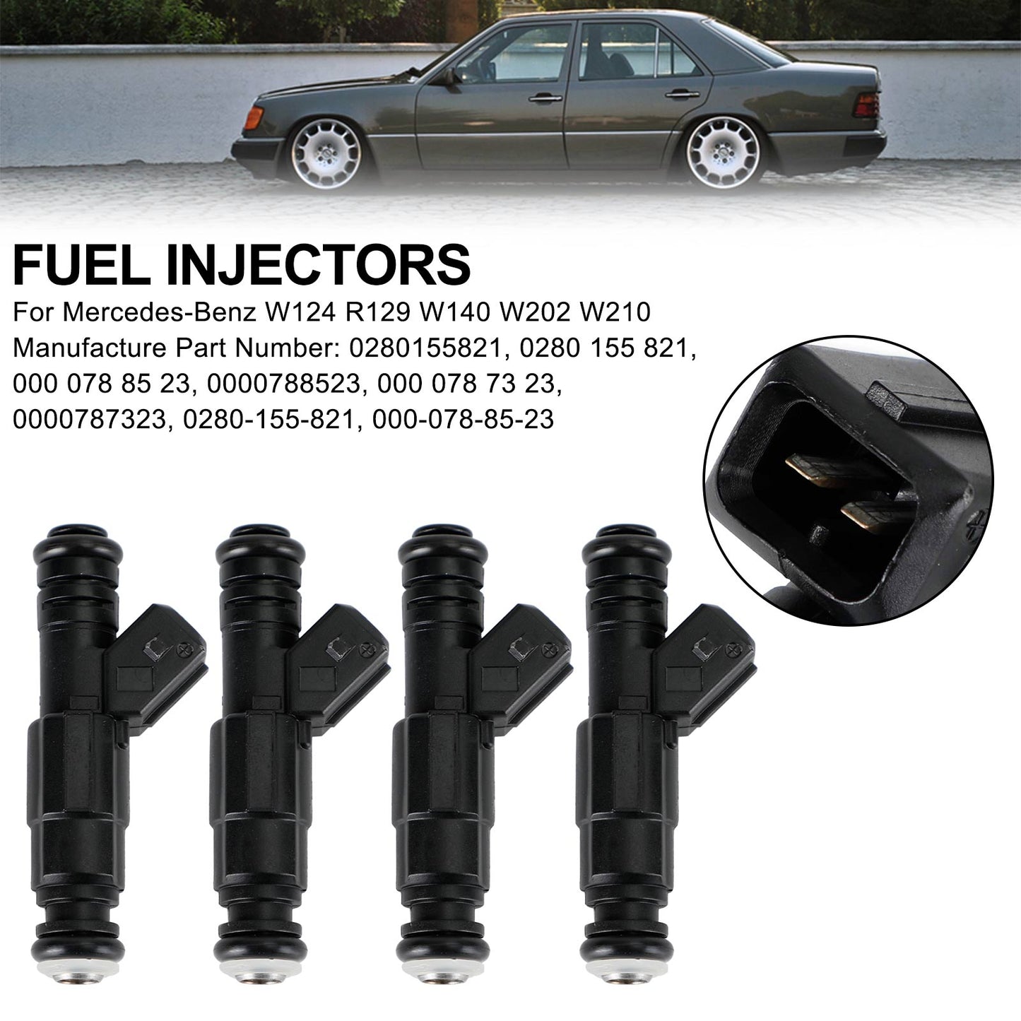 Inyector de combustible Benz W124 R129 W140 W202 W210 0280155821 0000788523 0000787323 0280-155-821 000-078-85-23