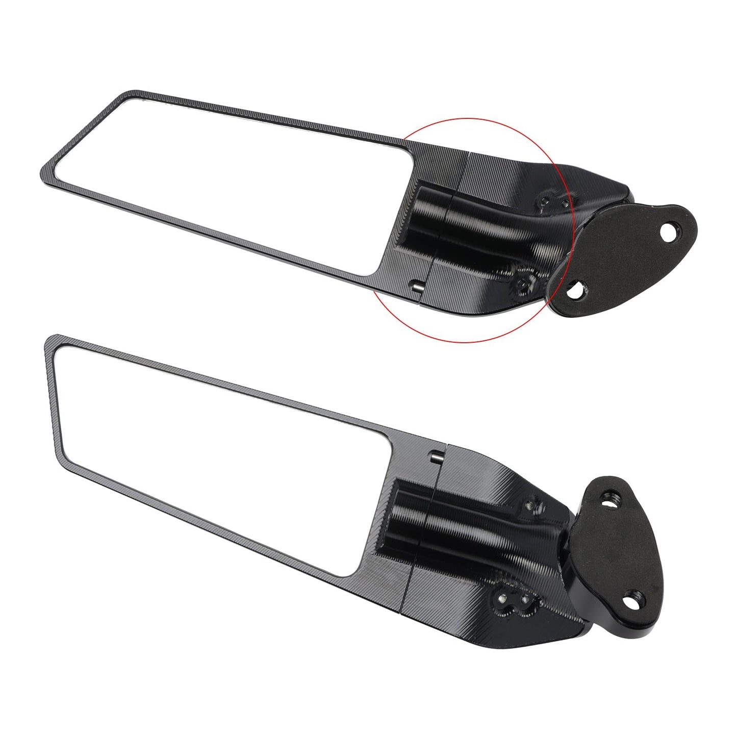 Espejos retrovisores tipo aleta de aluminio CNC para Yamaha YZF R3 / YZF R25 19-23