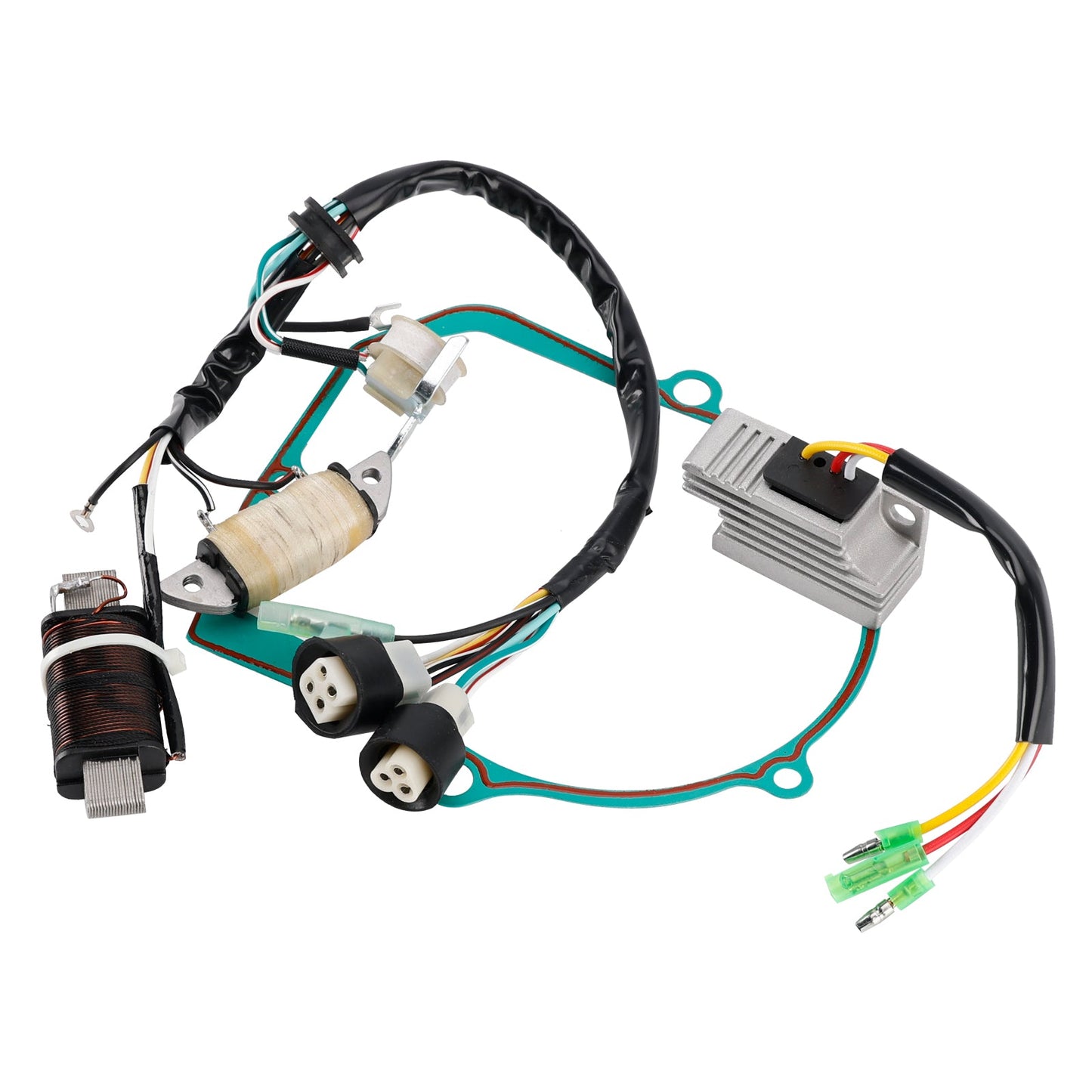 Yamaha YFM80 Badger Moto 4 1985-1988 Coil Stator 55X-85560-M0+Voltage Regulator 55X-81960-90+Gasket Assy 3GB-15451-00
