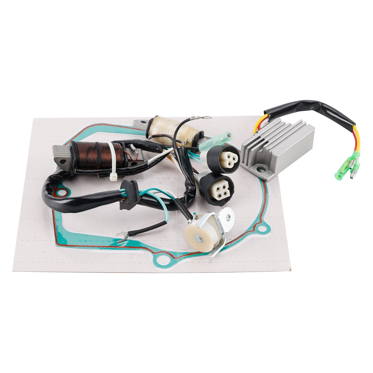Yamaha YFM80 Badger Moto 4 1985-1988 Coil Stator 55X-85560-M0+Voltage Regulator 55X-81960-90+Gasket Assy 3GB-15451-00