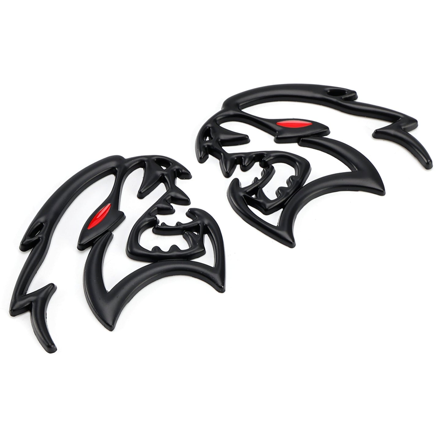 2x Hellcat Fender Side Emblem Badge Decal for SRT Hellcat Black