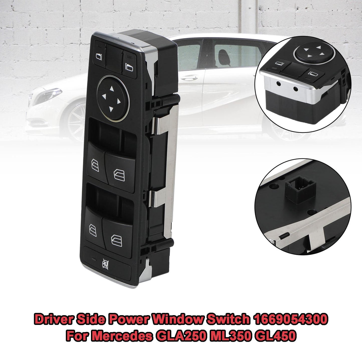 Interrupteur principal de lève-vitre électrique pour Mercedes-Benz W176 X156 C117 W166 1669054300