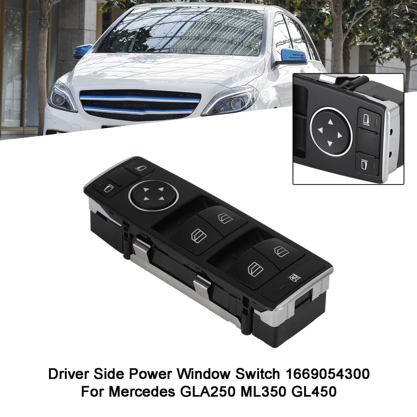 Interrupteur principal de lève-vitre électrique pour Mercedes-Benz W176 X156 C117 W166 1669054300