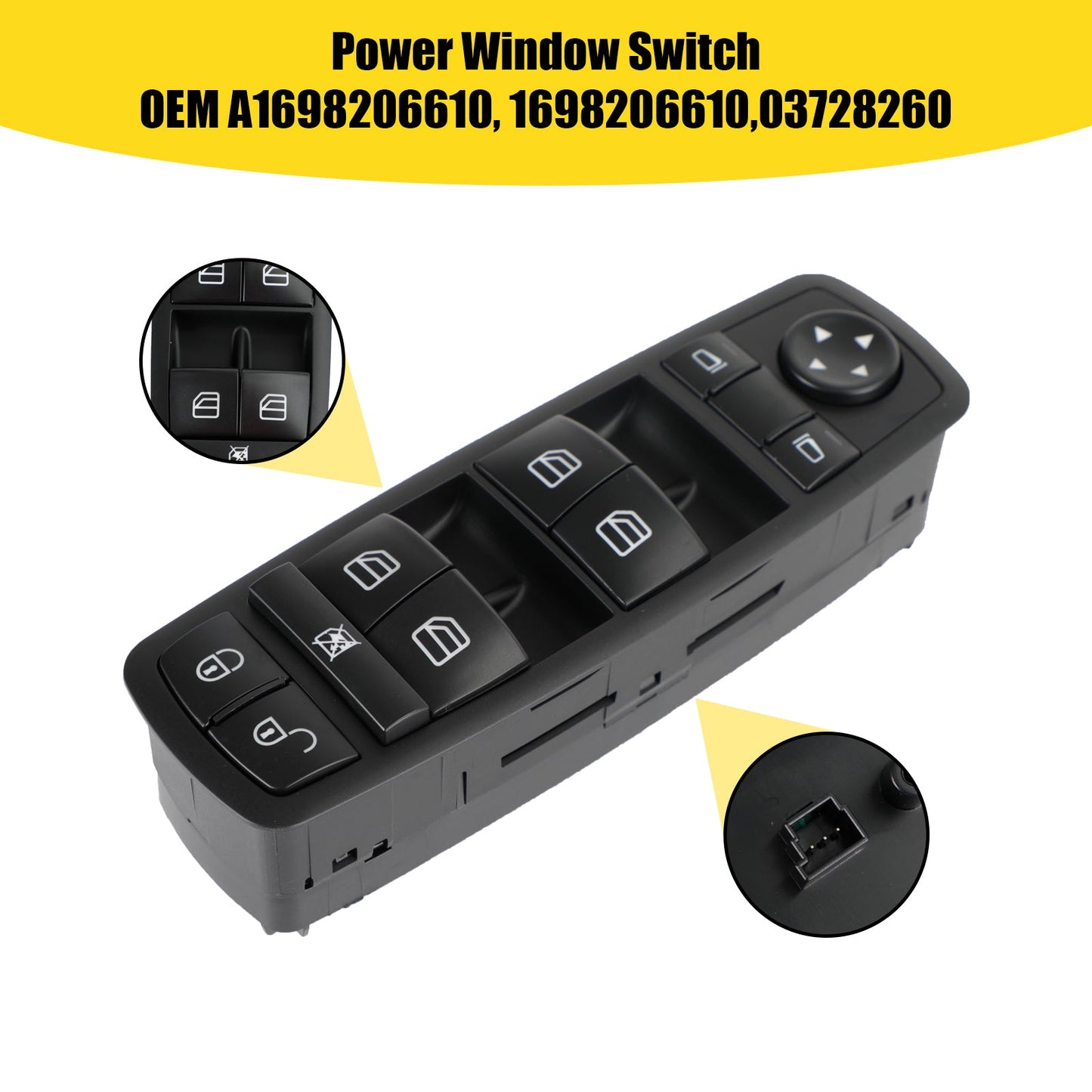 Interrupteur de vitre électrique principal Mercedes-Benz W169 W245 1698206610
