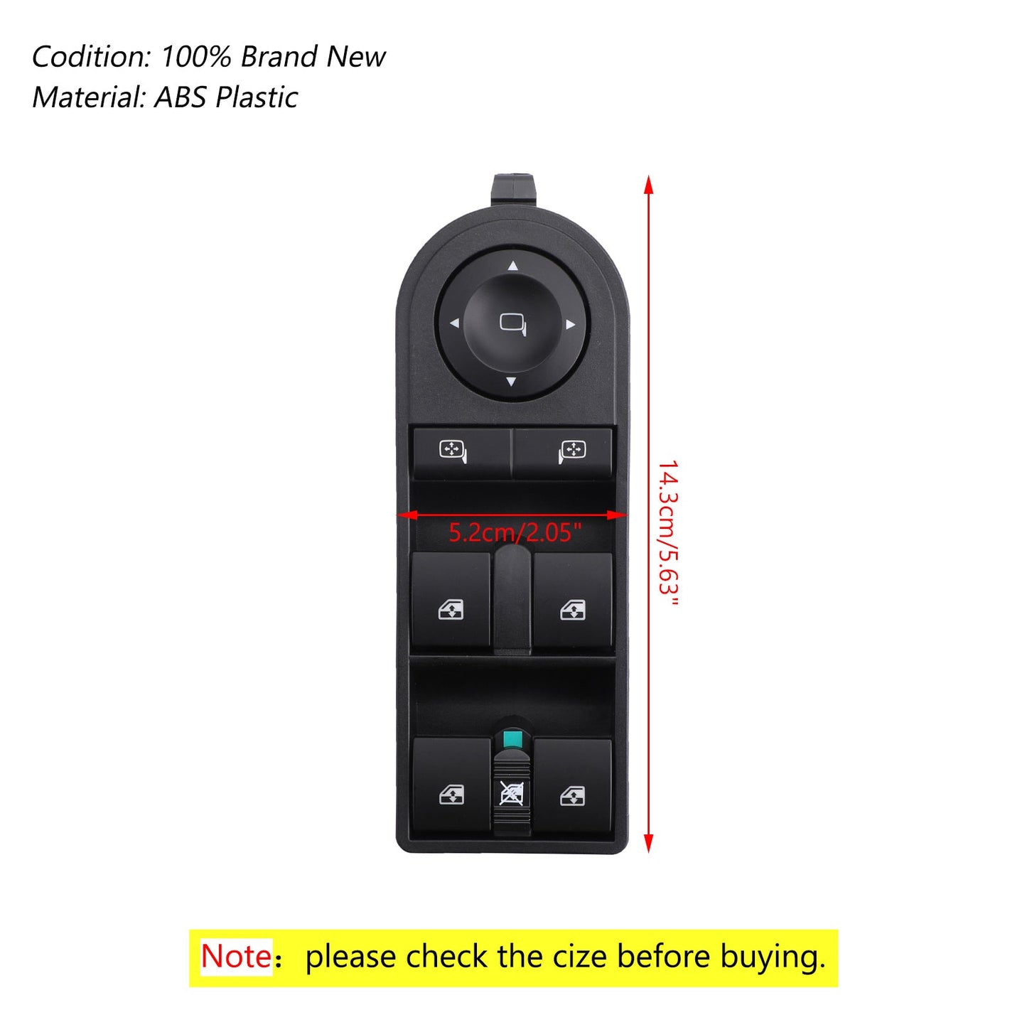 Opel Astra H GTC Caravan Zafira B 13228877 Master Power Window Switch