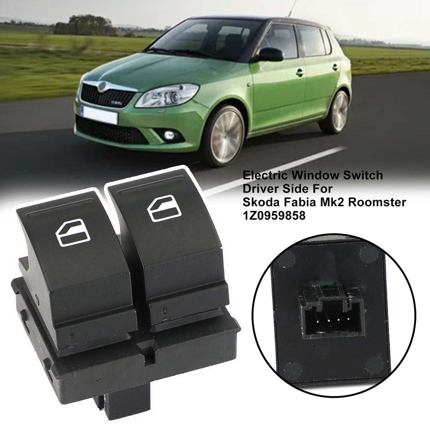 Interrupteur principal de vitre électrique pour Skoda Fabia Mk2 Roomster Yeti Octavia 1Z0959858