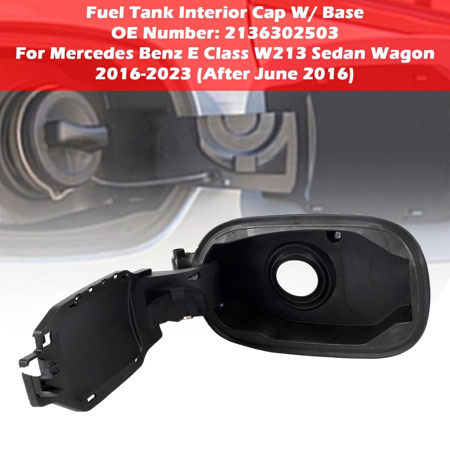 Mercedes E Class W213 2016-2023 Fuel Tank Interior Cap W/ Base 2136302503