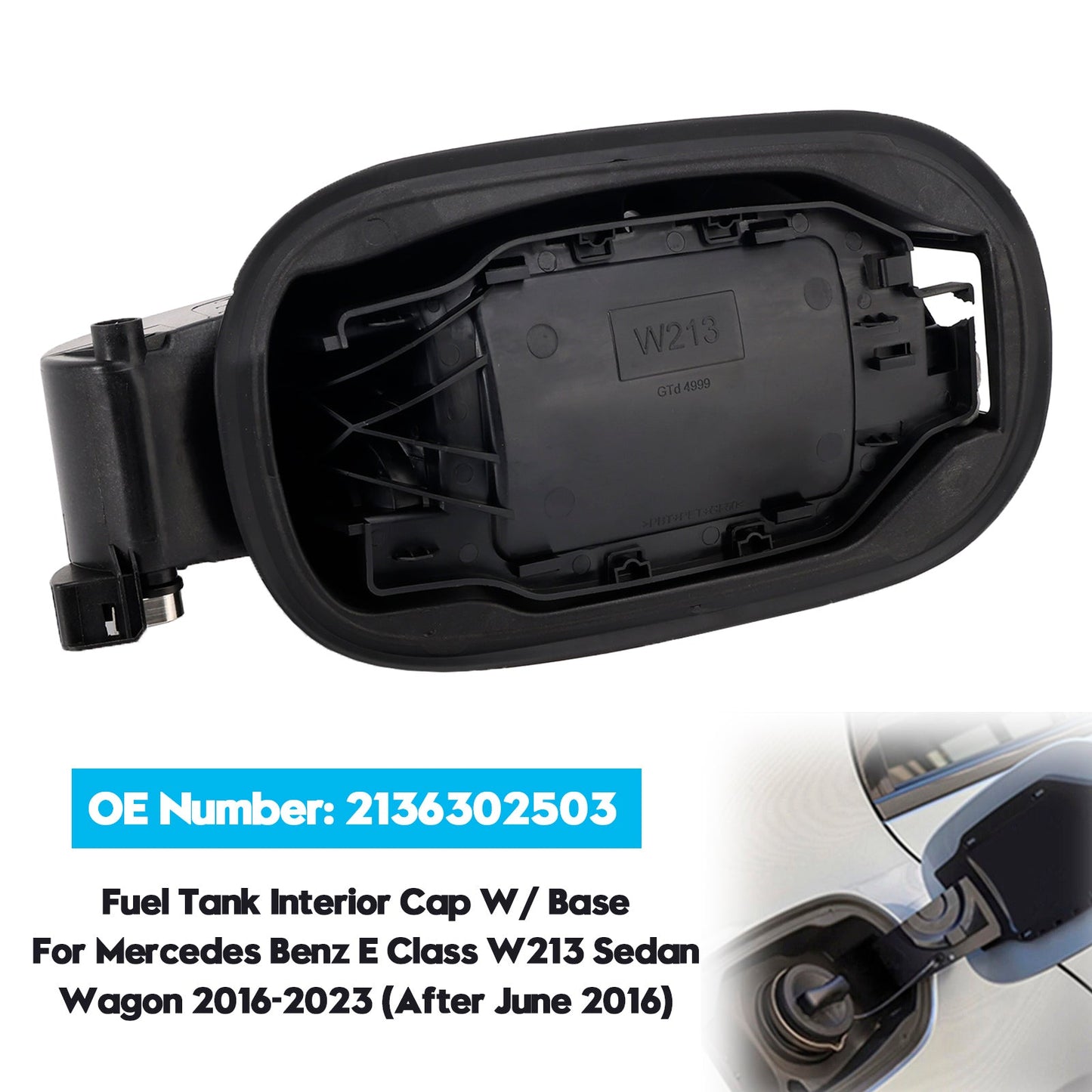 Mercedes E Class W213 2016-2023 Fuel Tank Interior Cap W/ Base 2136302503