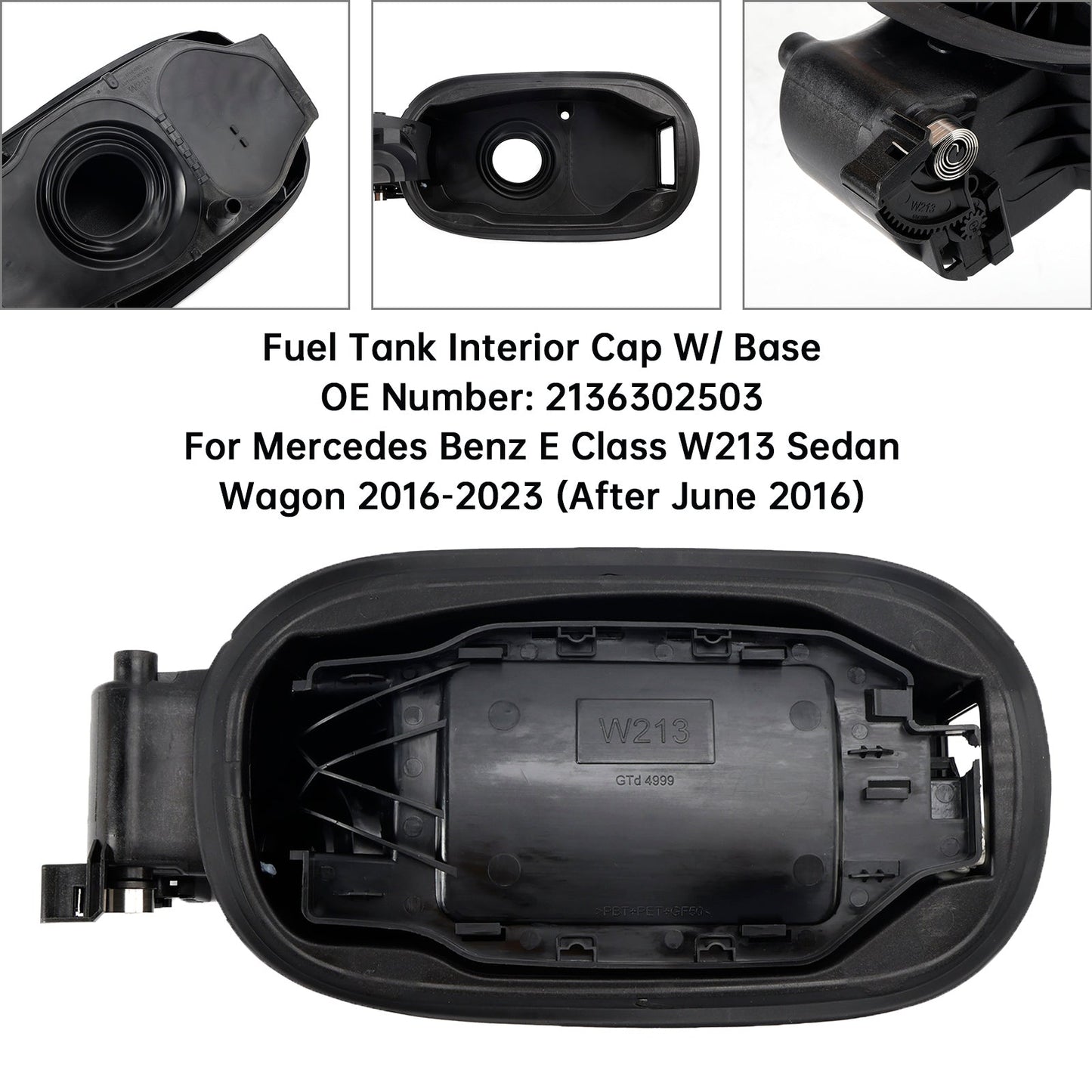Mercedes E Class W213 2016-2023 Fuel Tank Interior Cap W/ Base 2136302503