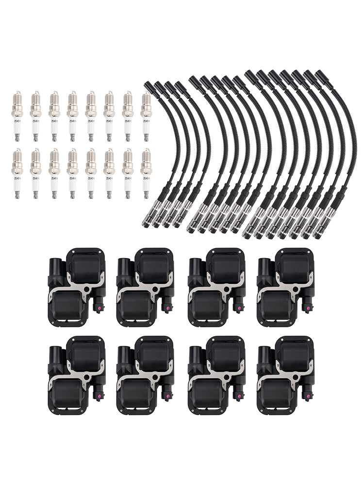 Mercedes-Benz C CL CLK ML Class 8xIgnition Coil+16Spark plug+16Wire Set UF359