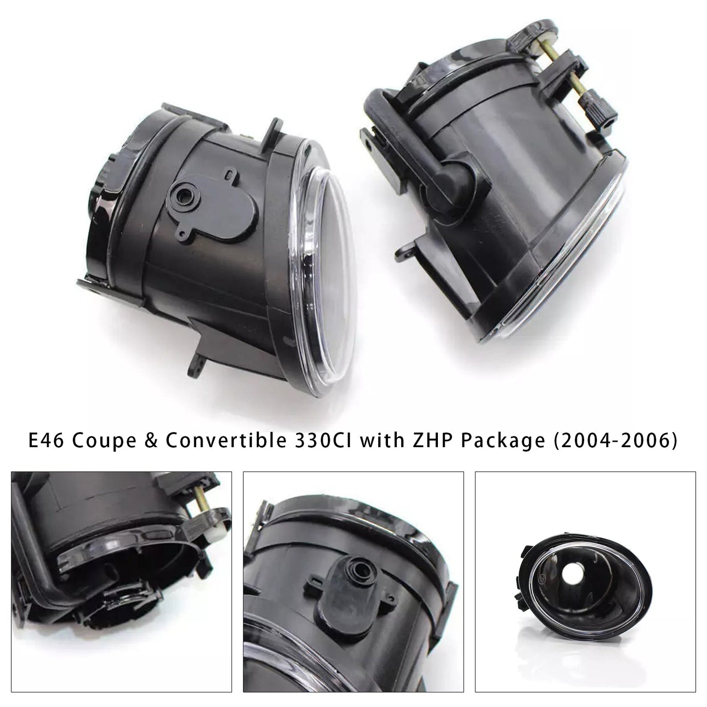 Paire de feux antibrouillard avant sans ampoules pour BMW E46 M3 Série 3 (2001-2006) 63177894017 63177894018