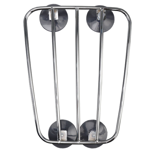 Universal Parcel Tank Rack Polished Carrier w/Suction Cups For Bobber Cafe Racer