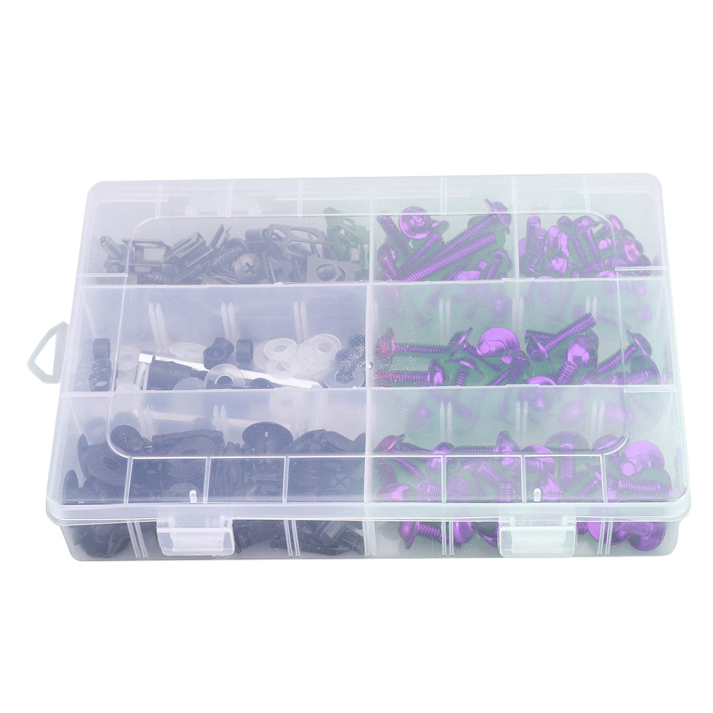 Kit de boulons et vis de carénage violets pour carrosserie