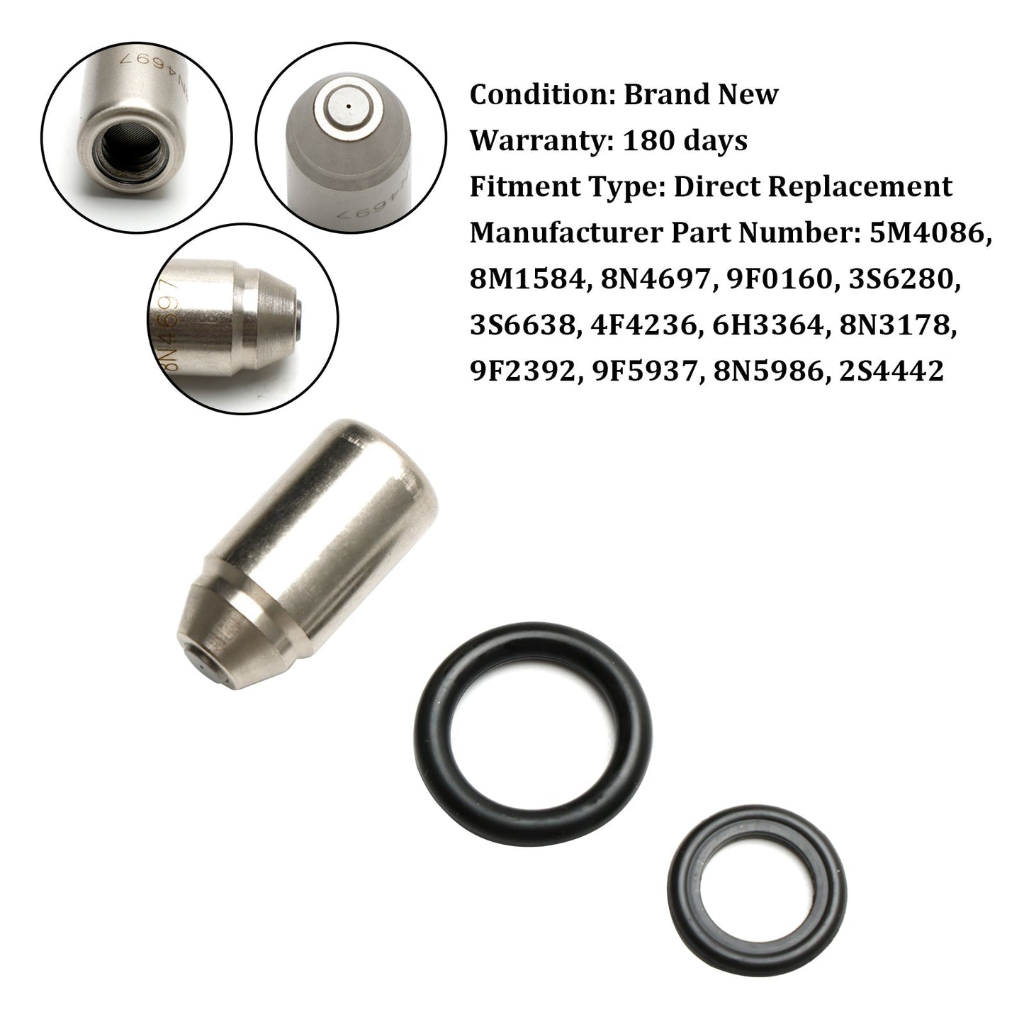 Boquilla de inyector de combustible para motores Caterpillar CAT 3304, 3306 y 3333C: 5M4086, 8M1584, 8N4697 y 9F0160