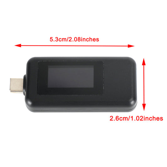 USB Type-C Power Tester Voltage Current Capacity Meter Black Multimeter 4-30V 5A, White