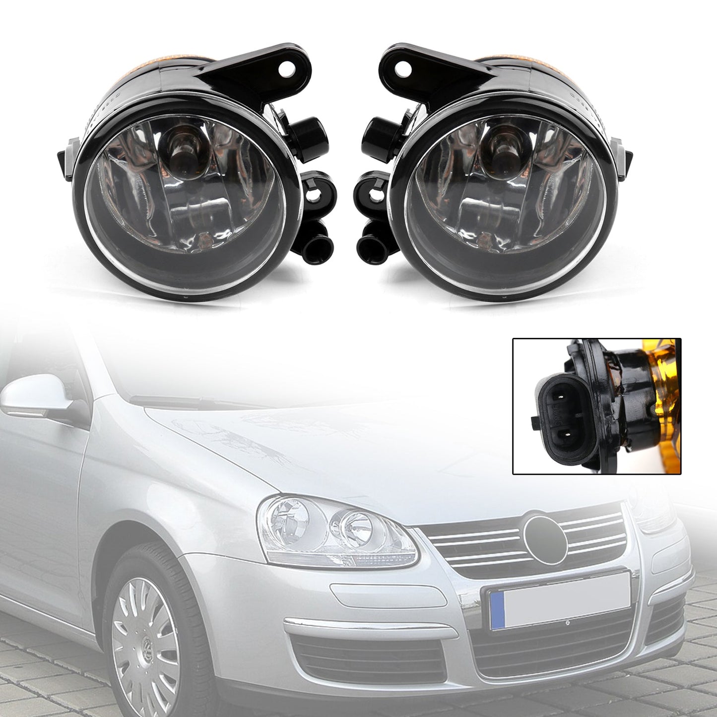 Paire de phares antibrouillard avant gauche et droit pour Volkswagen Golf 5 (version américaine) 2004-2009 (1K0941699C et 1K0941700C)