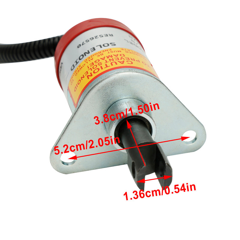 Solénoïde d'arrêt RE526570 pour John Deere 315 317 320 325 328 332 CT315 CT322 CT332