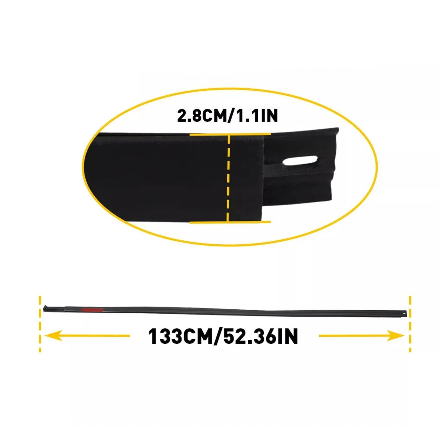 2007-2020 Toyota Tundra DOUBLE CAB 2PCS Left&Right Roof Drip Molding Trim Rubber 768679409158 75552-0C050